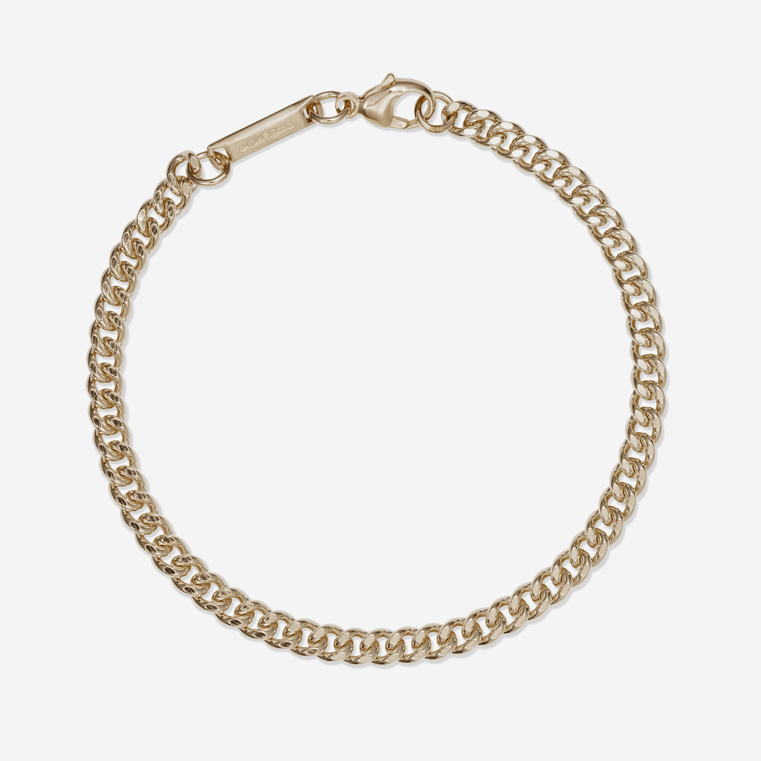 886 Royal Mint Bracelet 886 Curb Chain Bracelet 9ct Yellow Gold
