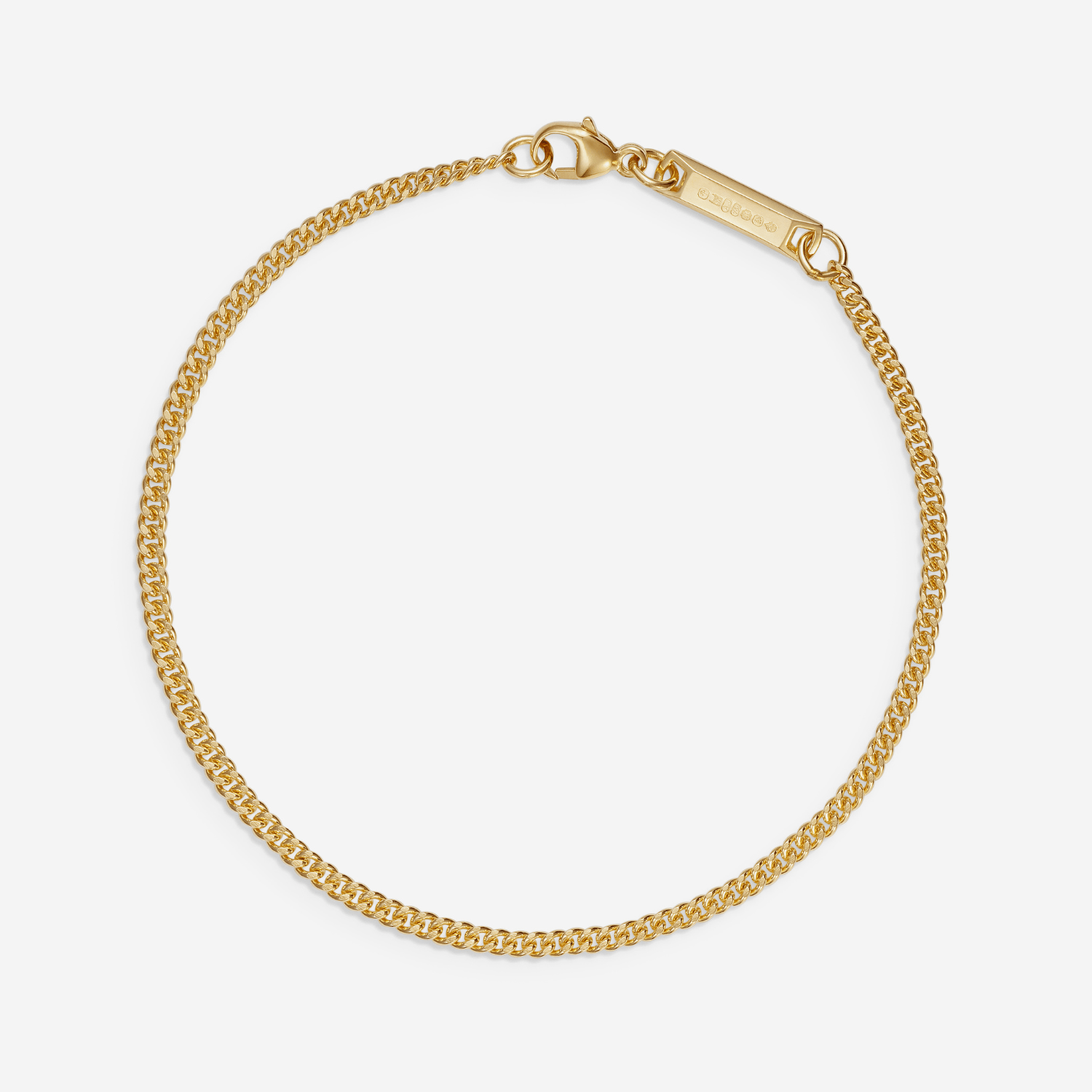 886 Royal Mint Bracelet 886 Fine Curb Chain Bracelet in 18ct Yellow Gold