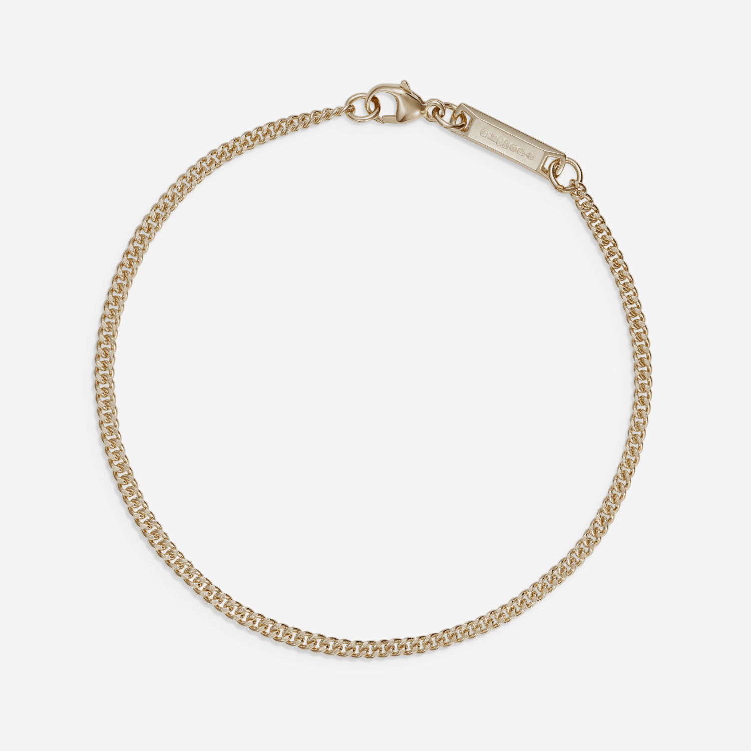 886 Royal Mint Bracelet 886 Fine Curb Chain Bracelet in 9ct Yellow Gold