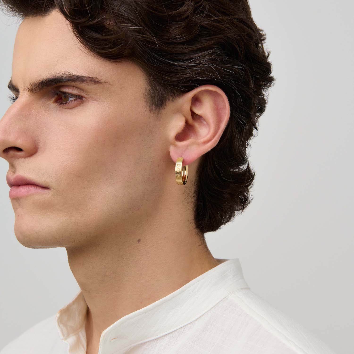 886 Royal Mint Earrings Tutamen Large Hoop Earrings 9ct Yellow Gold