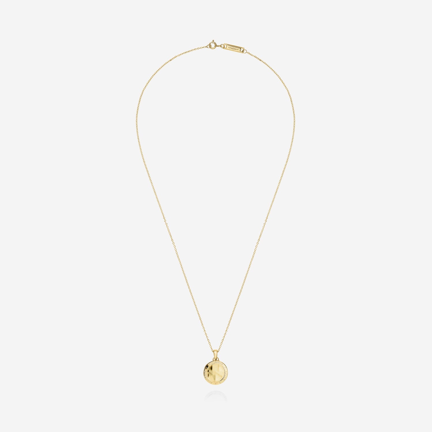 886 Royal Mint Necklaces 886 Caustic Aquarius Pendant with Chain in 18ct Yellow Gold