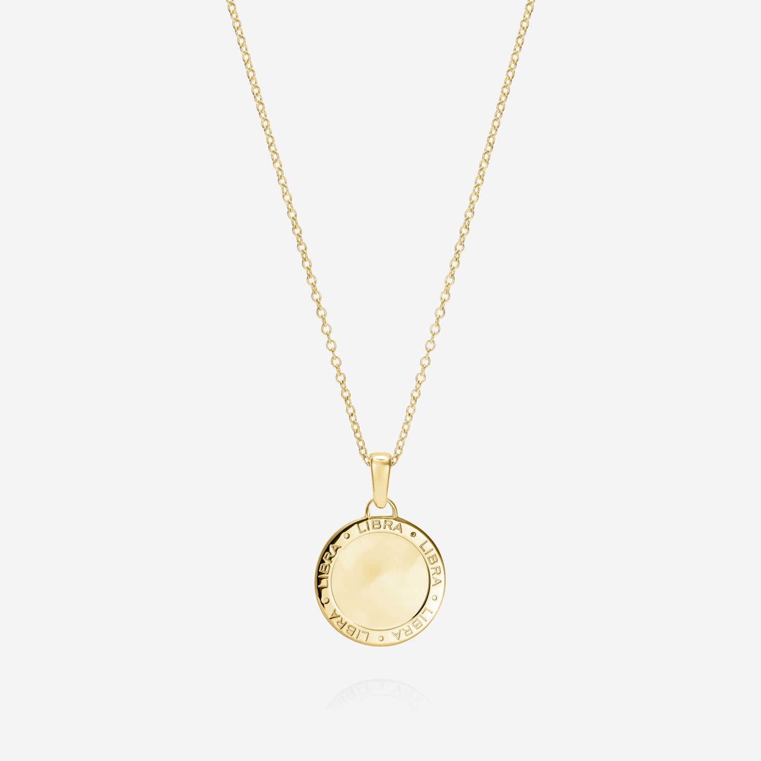 886 Royal Mint Necklaces 886 Caustic Libra Pendant with Chain in 18ct Yellow Gold