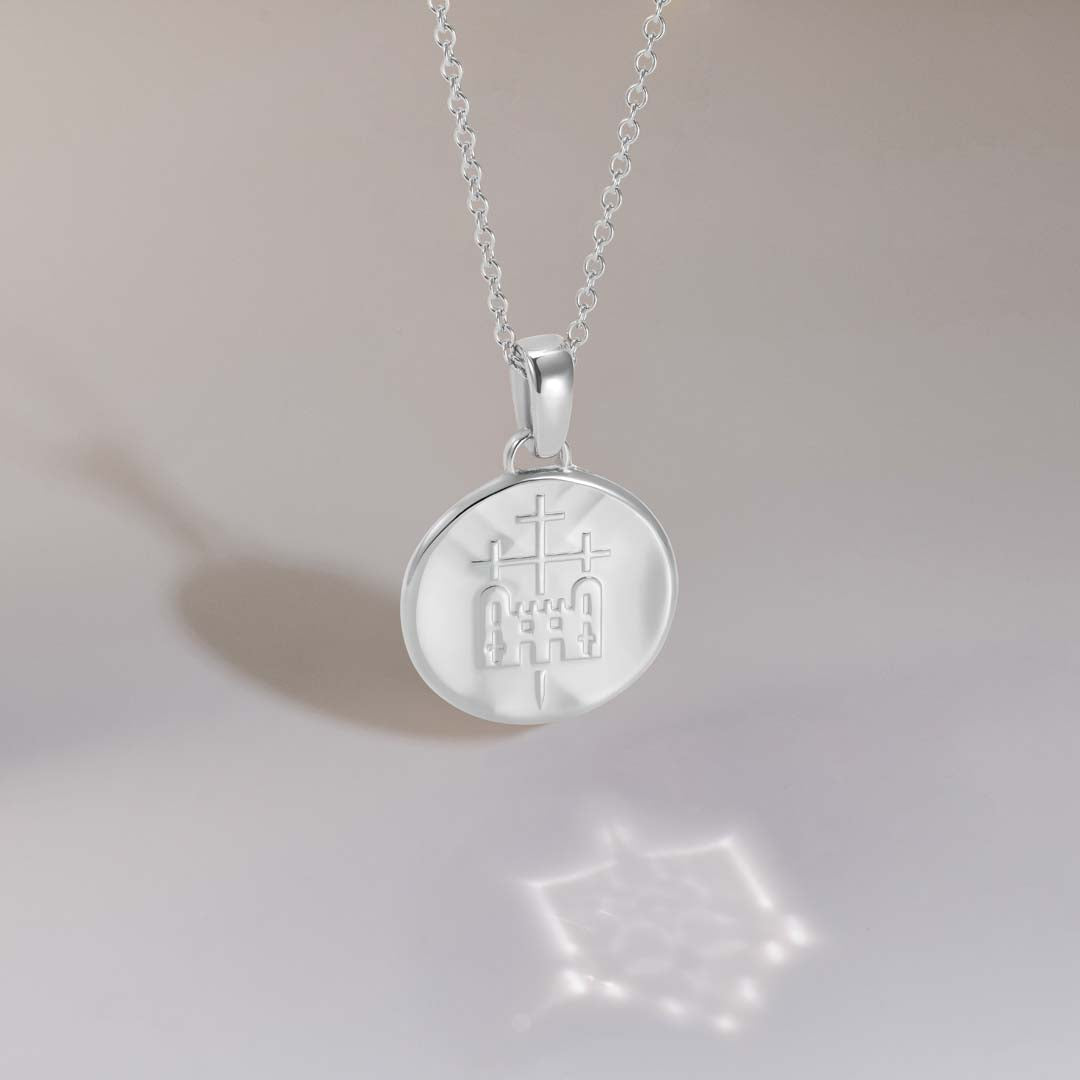 886 Royal Mint Necklaces 886 Caustic Tower Pendant with Chain in Sterling Silver