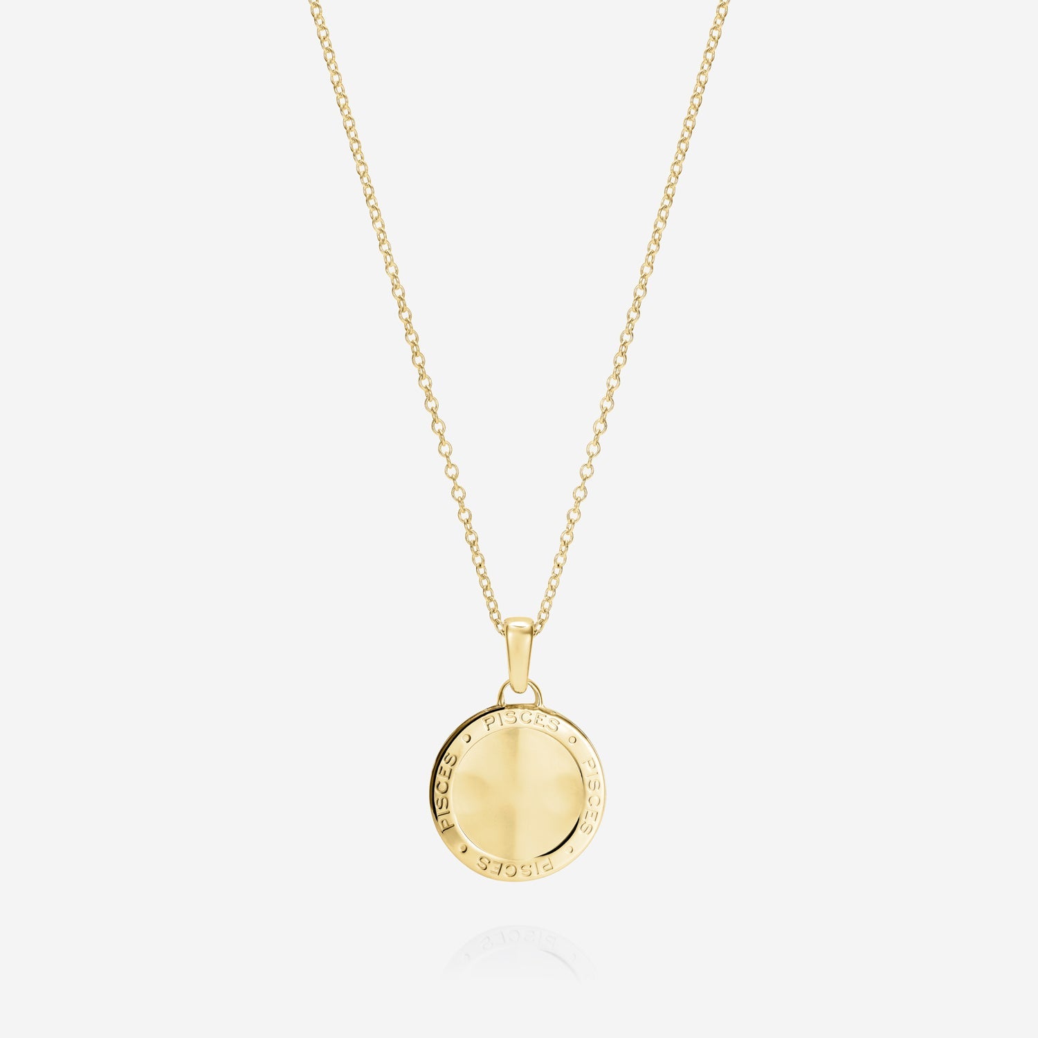 886 Royal Mint Necklaces 886 Caustic Pisces Pendant with Chain in 18ct Yellow Gold