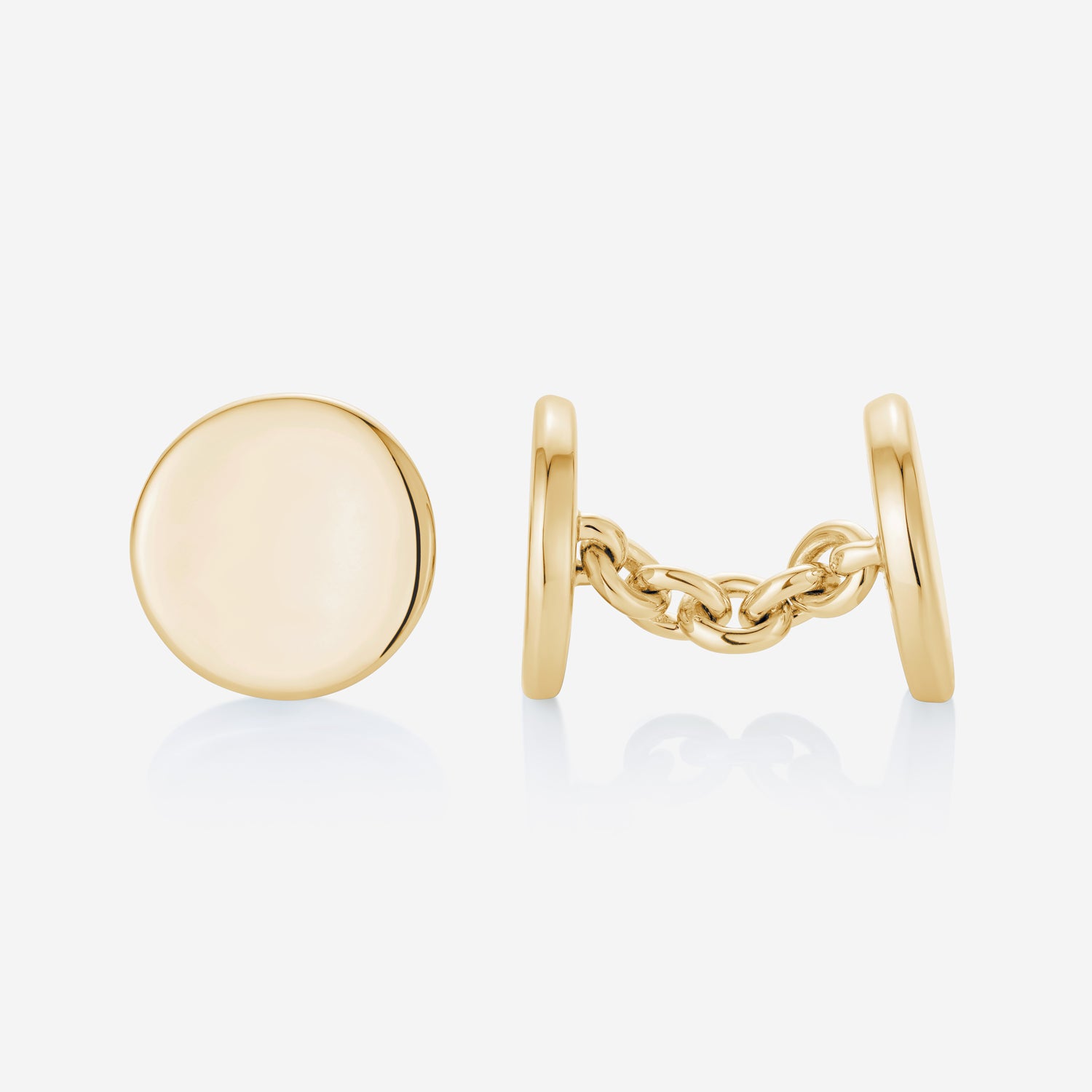 886 Royal Mint 18ct Yellow Gold 886 Round Cufflinks