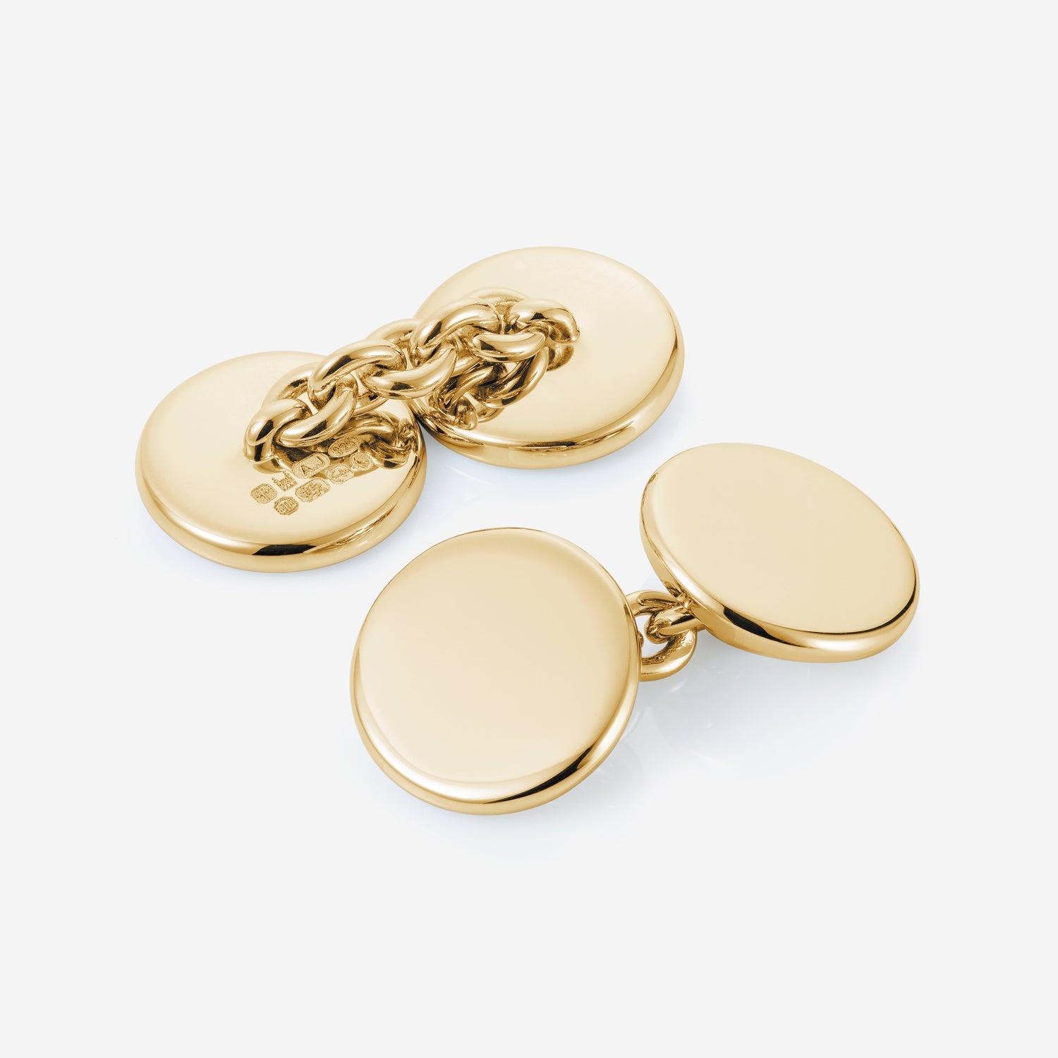 886 Royal Mint Cufflinks 886 Round Cufflinks 18ct Yellow Gold