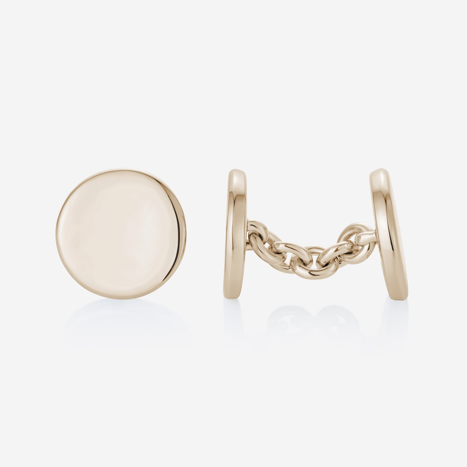 886 Royal Mint 9ct Yellow Gold 886 Round Cufflinks