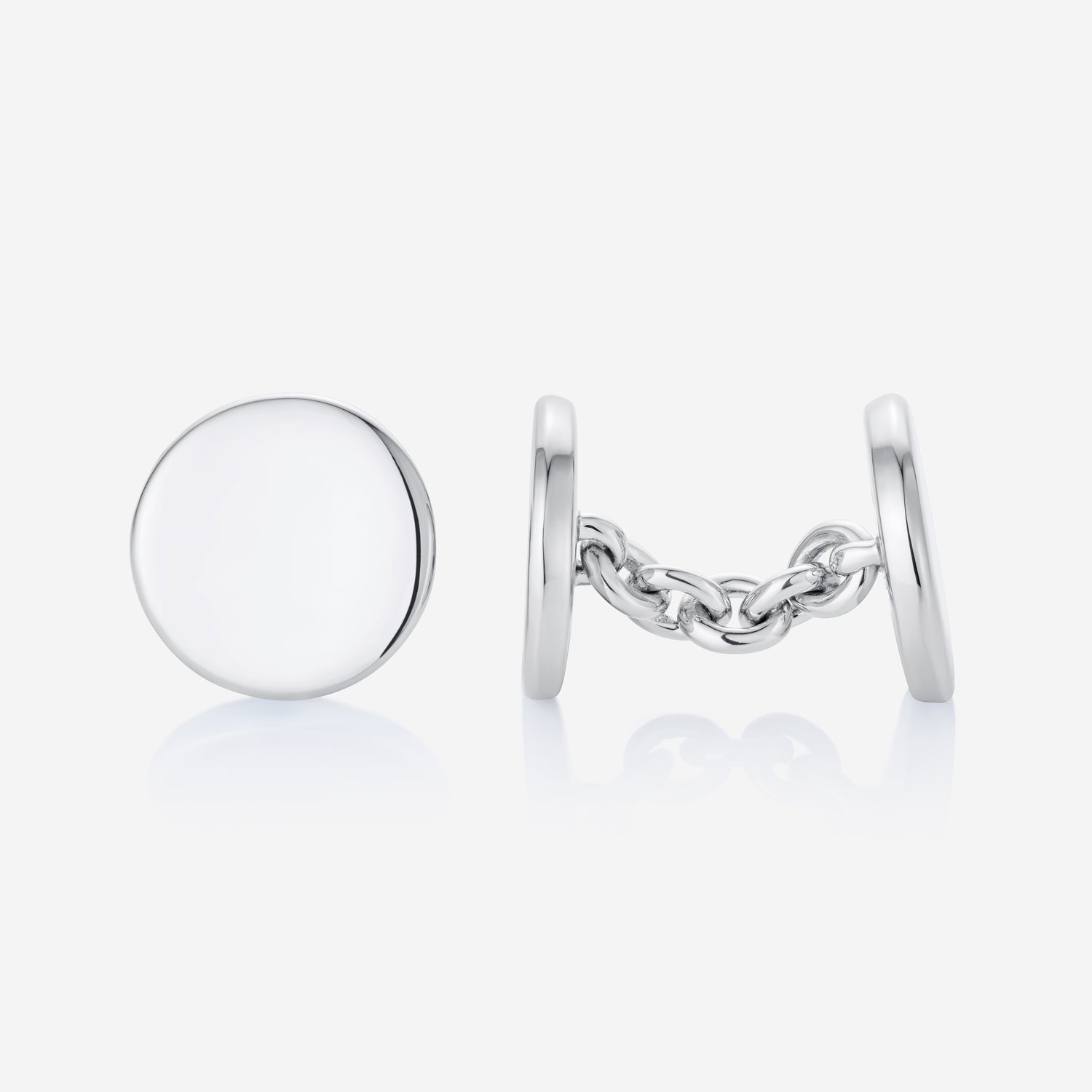 886 Royal Mint Sterling Silver 886 Round Cufflinks
