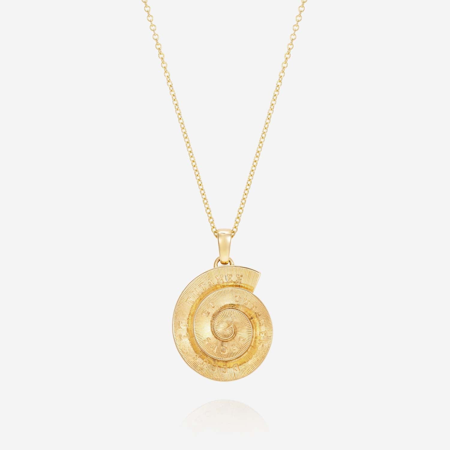 886 Royal Mint Necklaces Tutamen Spiral Pendant with Chain 18ct Yellow Gold