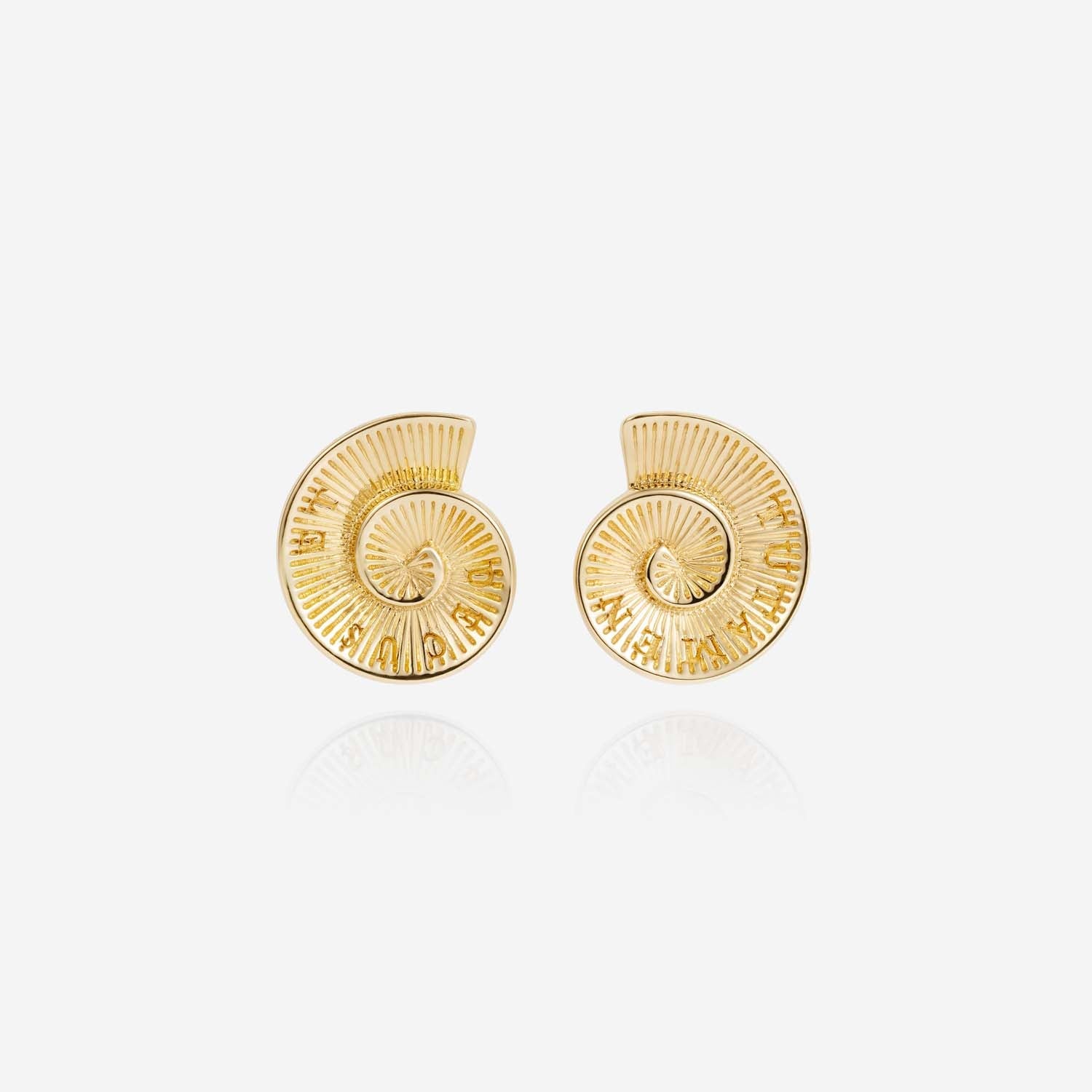 886 Royal Mint Earrings Tutamen Stud Earrings 18ct Yellow Gold