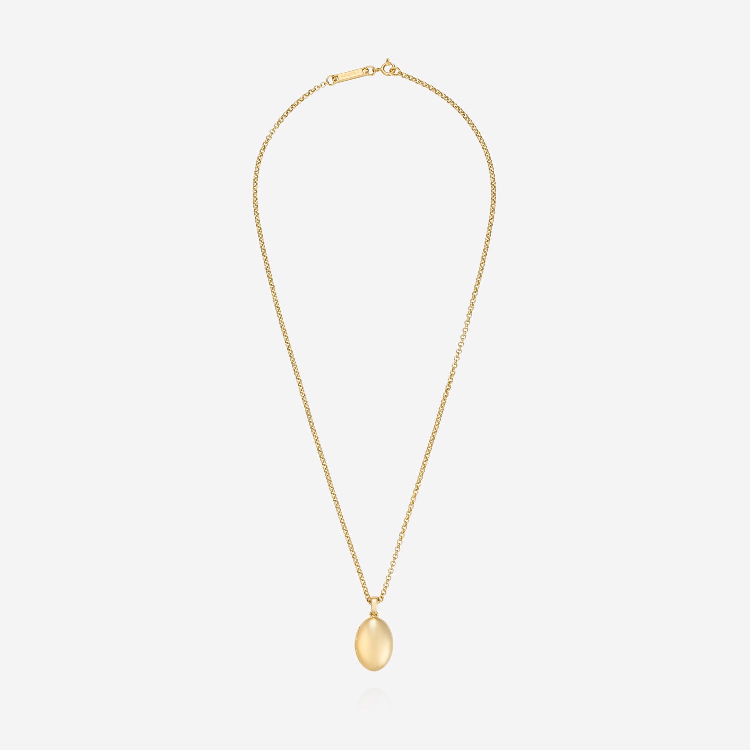 886 Royal Mint Necklaces 886 Oval Locket With Chain 18ct Yellow Gold