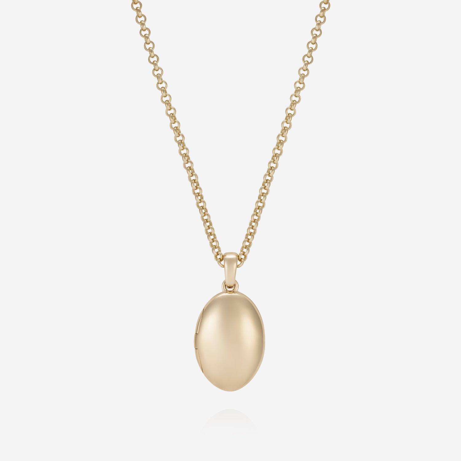 886 Royal Mint Necklaces 886 Oval Locket With Chain 9ct Yellow Gold
