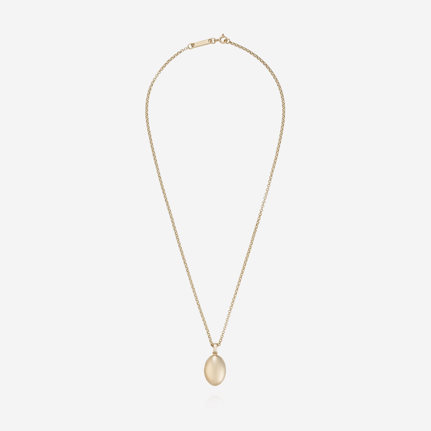 886 Royal Mint Necklaces 886 Oval Locket With Chain 9ct Yellow Gold