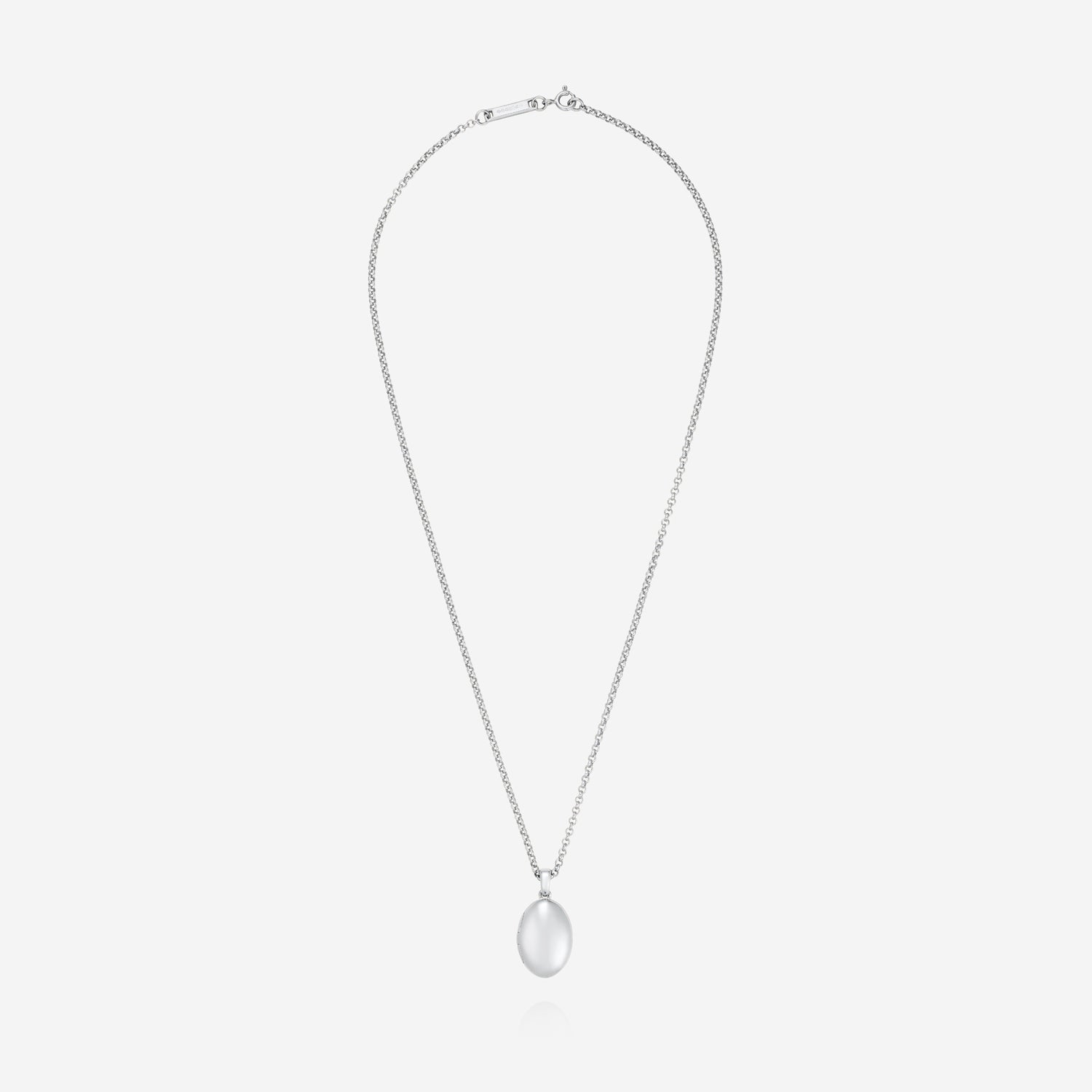 886 Royal Mint Necklaces 886 Oval Locket With Chain Sterling Silver