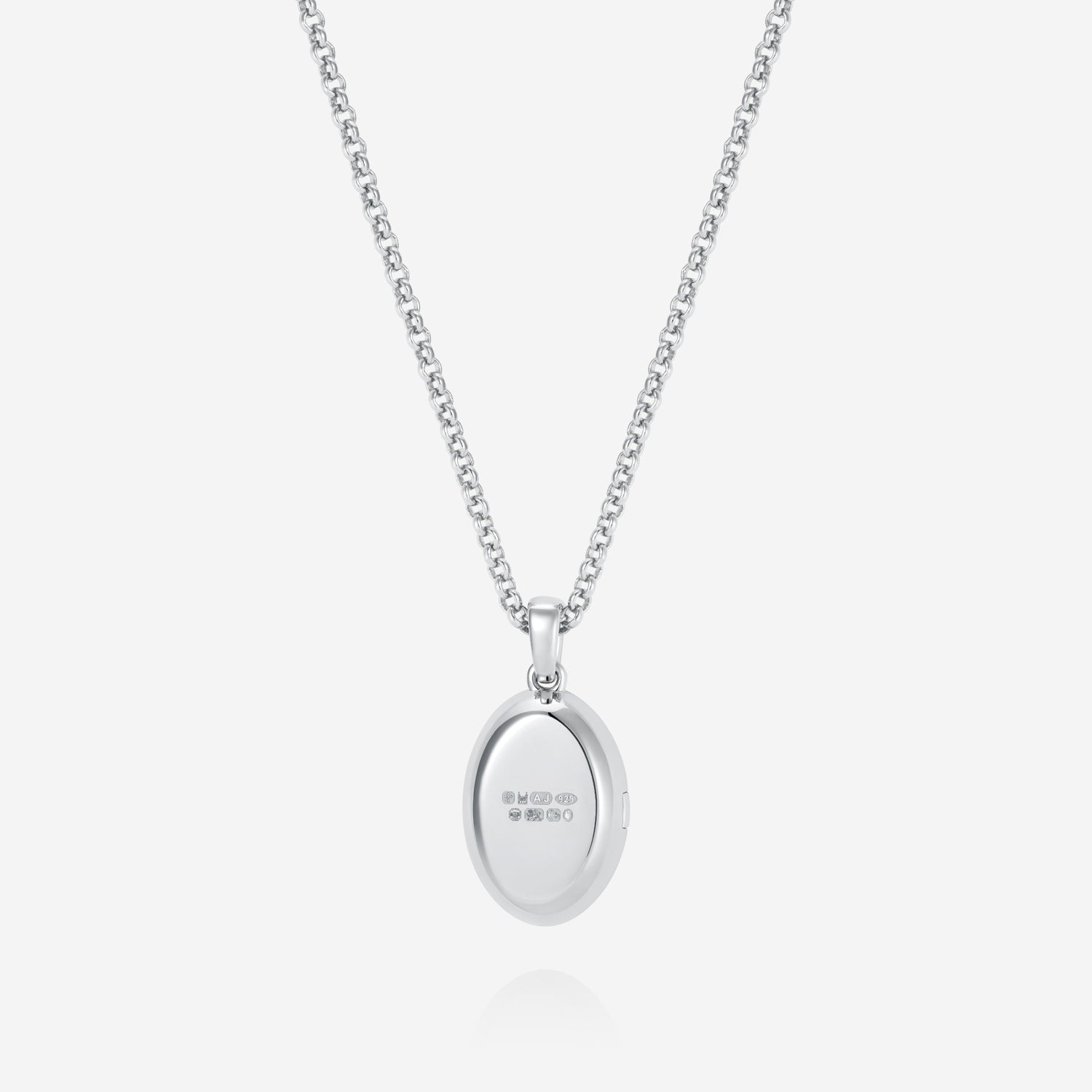 886 Royal Mint Necklaces 886 Oval Locket With Chain Sterling Silver