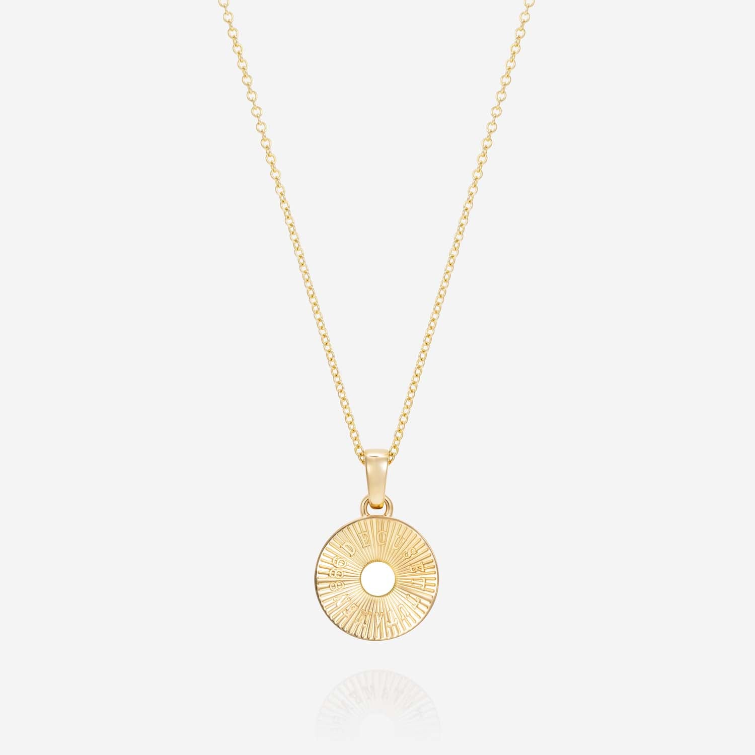 886 Royal Mint Necklaces Tutamen Round Pendant with Chain 18ct Yellow Gold