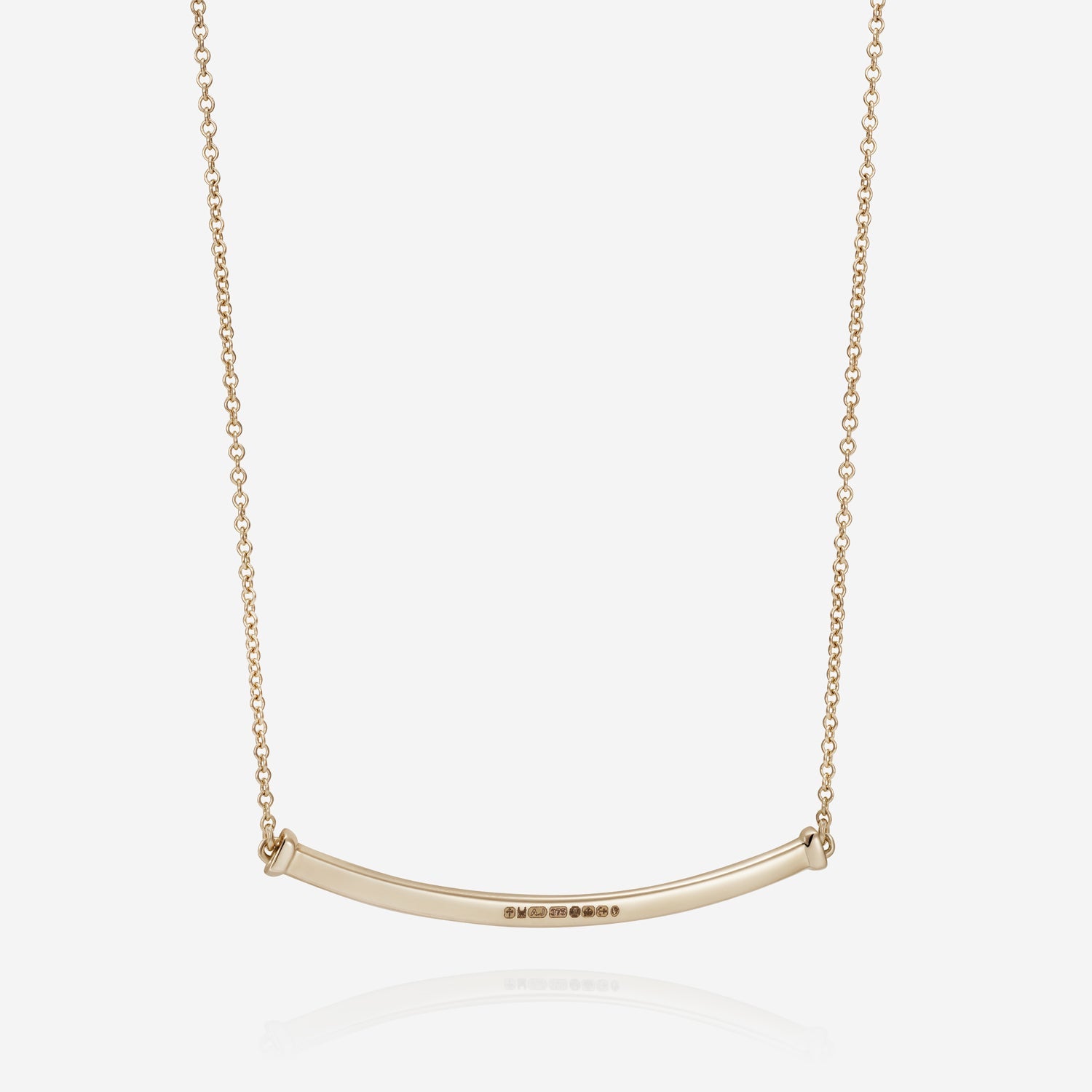 886 Royal Mint Necklaces 886 Bar Necklace 9ct Yellow Gold