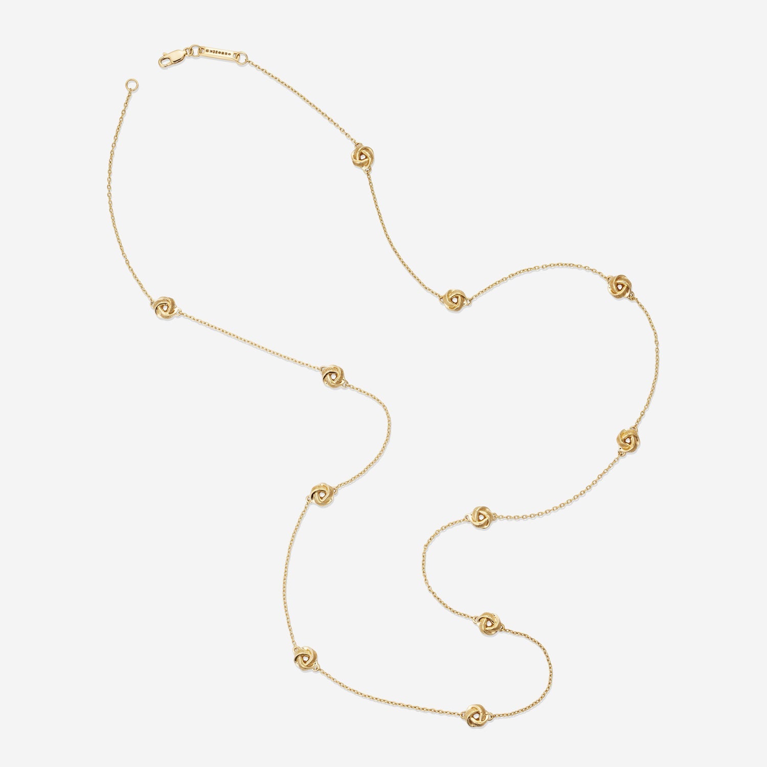 886 Royal Mint Knot Necklace 30" 18ct Yellow Gold