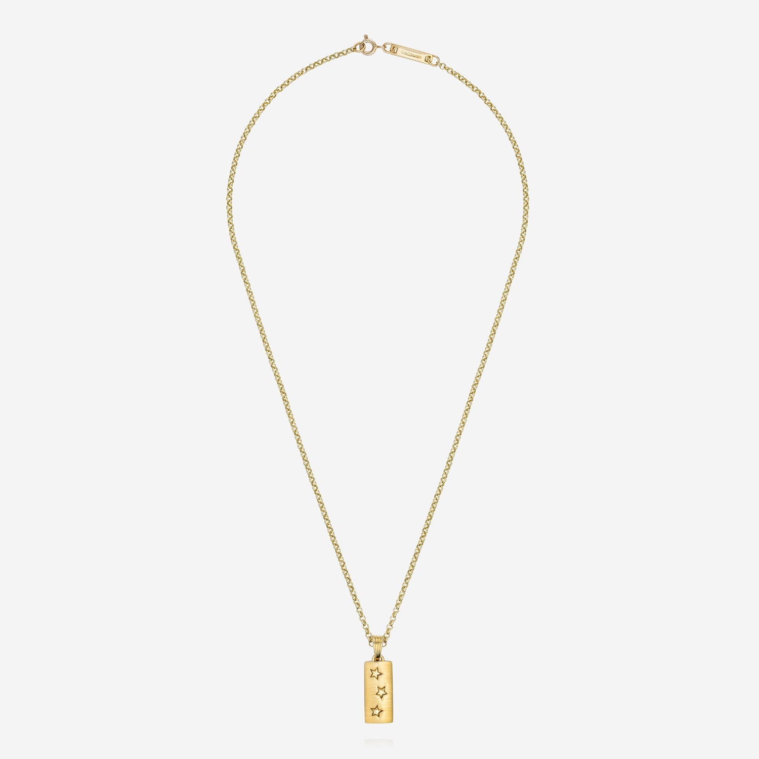 886 Royal Mint Necklaces Shooting Star Bar Pendant with 18 inch  Small Belcher Chain 9ct Yellow Gold