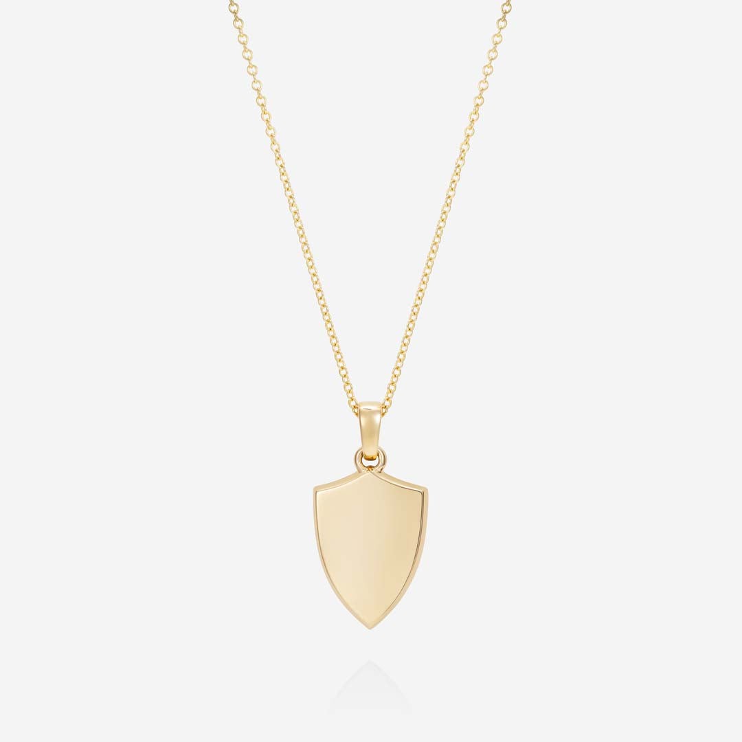 886 Royal Mint Pendants & Charms 886 Shield Pendant With Chain 18ct Yellow Gold