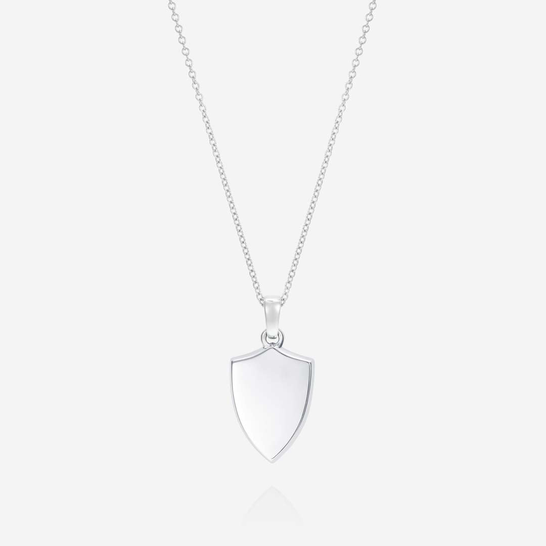 886 Royal Mint Pendants & Charms 886 Shield Pendant With Chain Sterling Silver