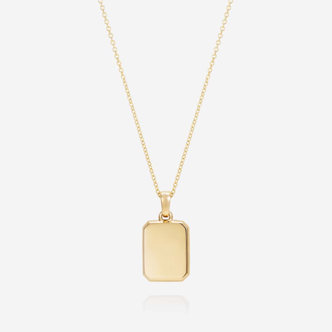 886 Royal Mint Pendants & Charms 886 Rectangle Pendant With Chain 18ct Yellow Gold