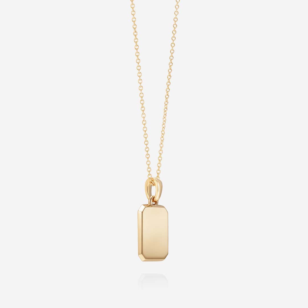 886 Royal Mint Pendants & Charms 886 Rectangle Pendant With Chain 18ct Yellow Gold