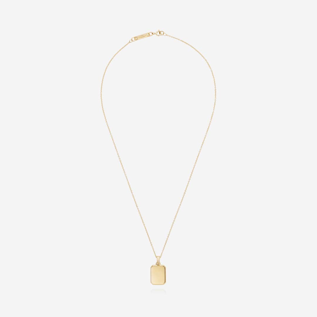 886 Royal Mint Pendants & Charms 886 Rectangle Pendant With Chain 18ct Yellow Gold