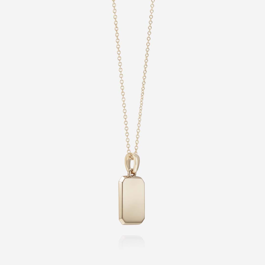 886 Royal Mint Pendants & Charms 886 Rectangle Pendant With Chain 9ct Yellow Gold