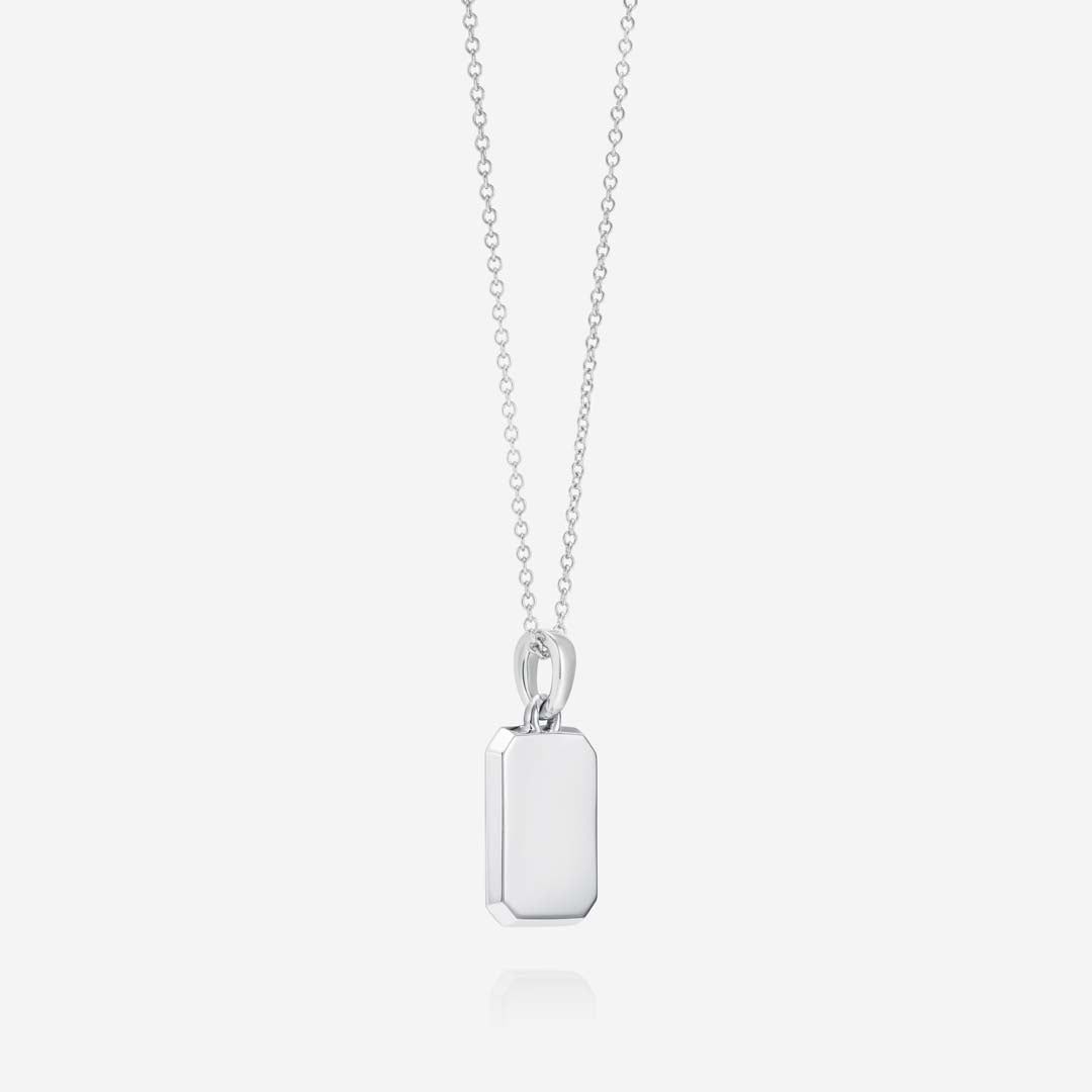 886 Royal Mint Pendants & Charms 886 Rectangle Pendant with Chain Sterling Silver