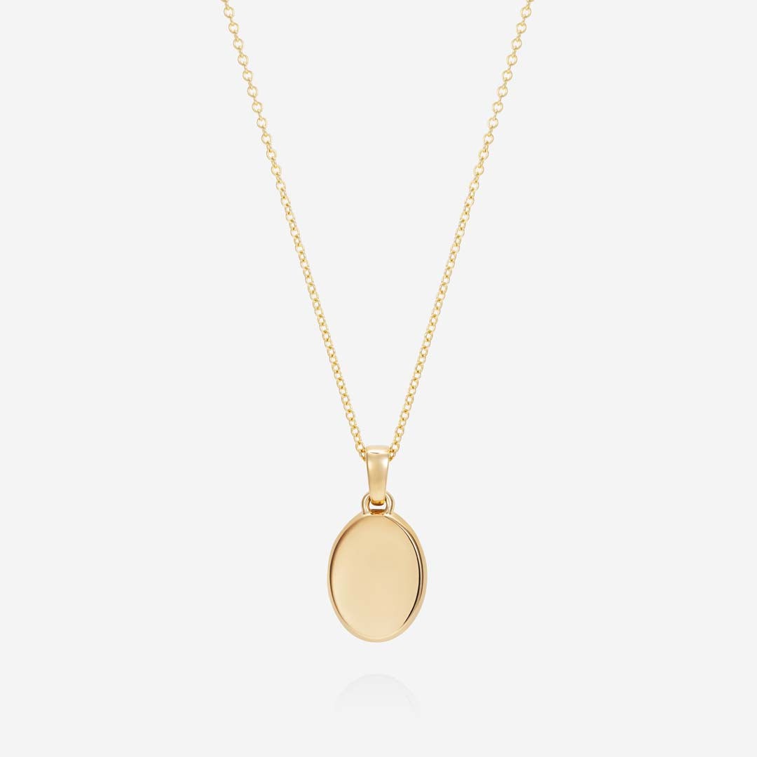 886 Royal Mint Pendants & Charms 886 Oval Pendant With Chain 18ct Yellow Gold