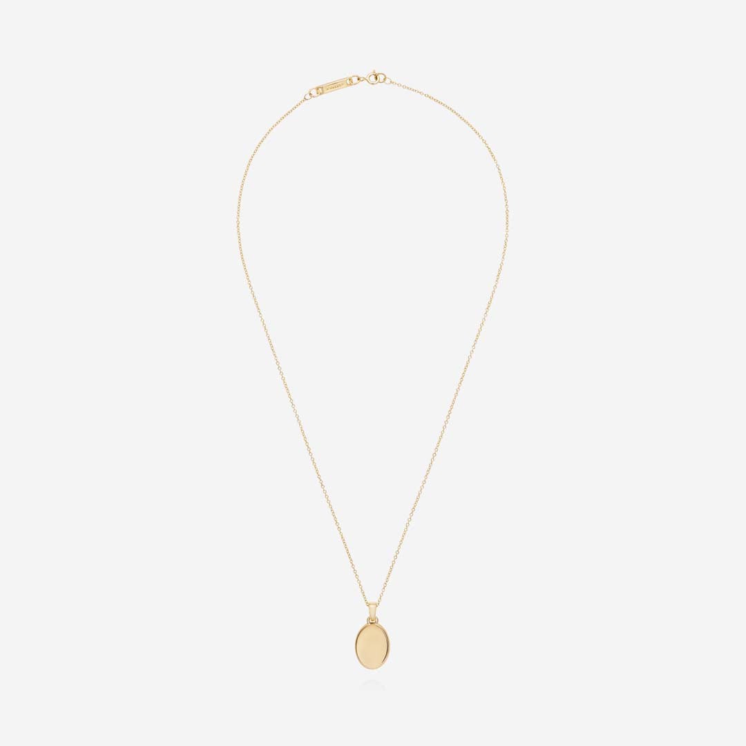 886 Royal Mint Pendants & Charms 886 Oval Pendant With Chain 18ct Yellow Gold