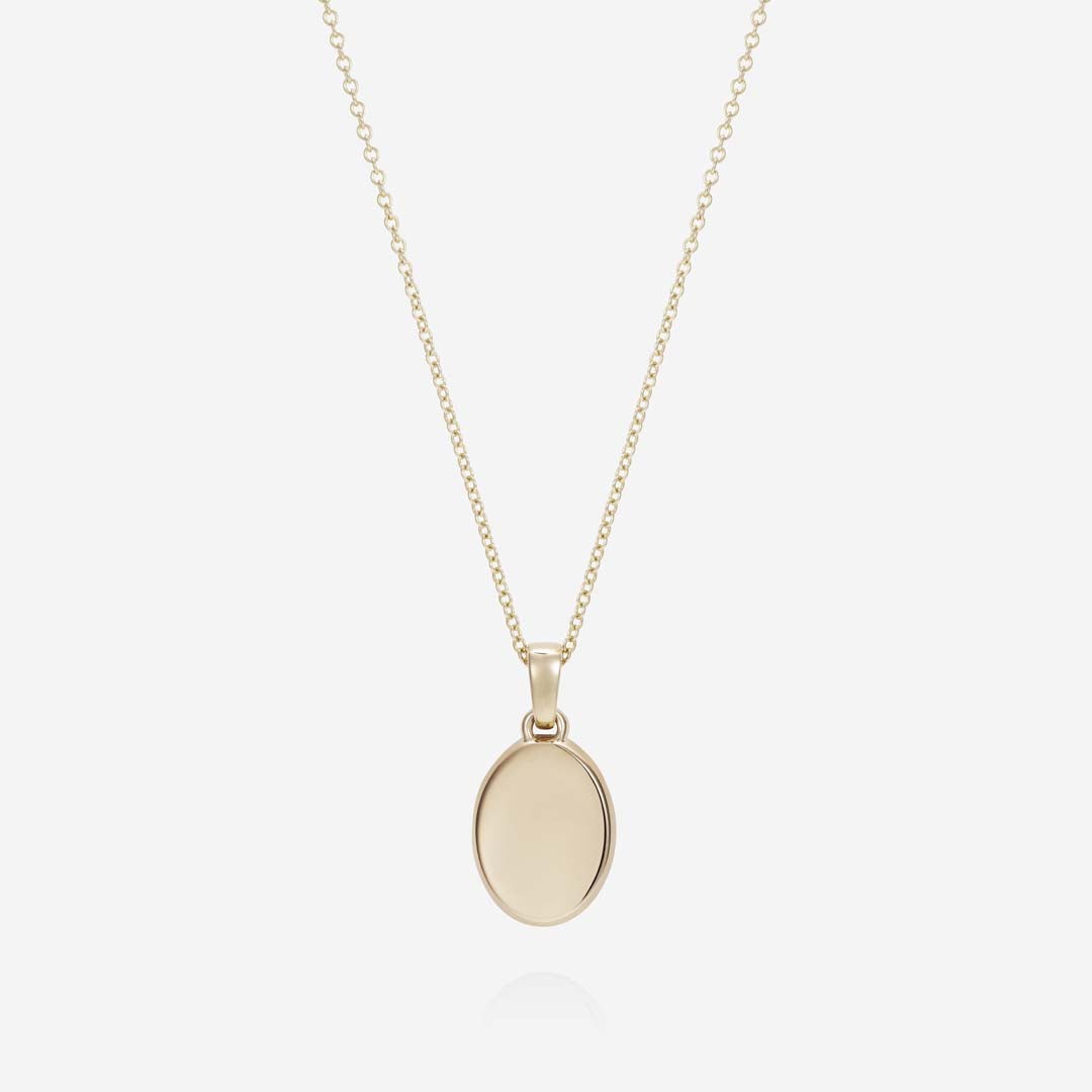 886 Royal Mint Pendants & Charms 886 Oval Pendant With Chain 9ct Yellow Gold