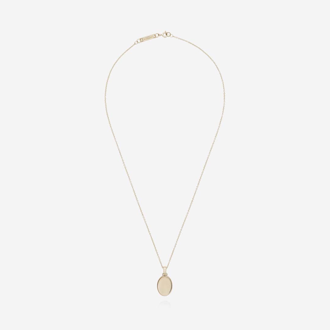 886 Royal Mint Pendants & Charms 886 Oval Pendant With Chain 9ct Yellow Gold