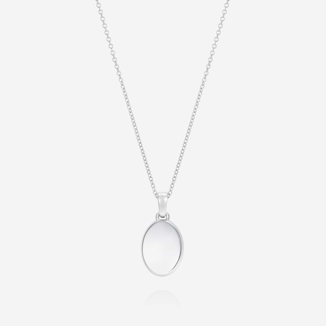 886 Royal Mint Pendants & Charms 886 Oval Pendant With Chain Sterling Silver