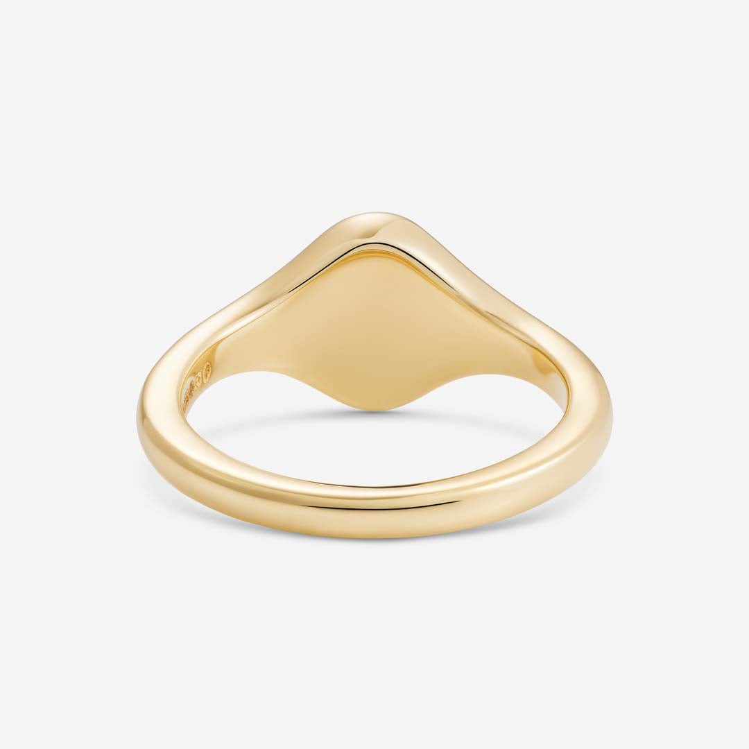 886 Royal Mint Rings 886 Caustic Signet Ring in 18ct Yellow Gold