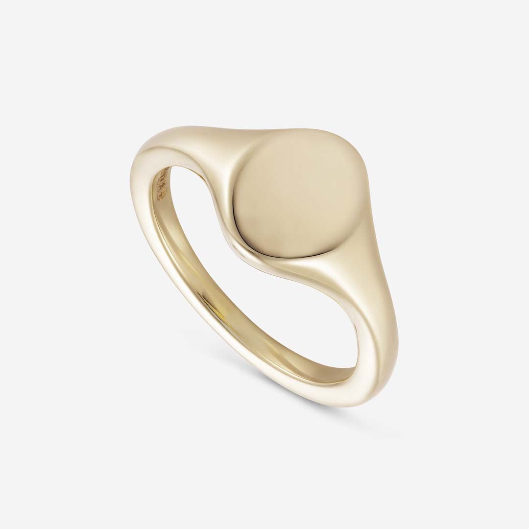 886 Royal Mint Rings 886 Caustic Signet Ring in 9ct Yellow Gold