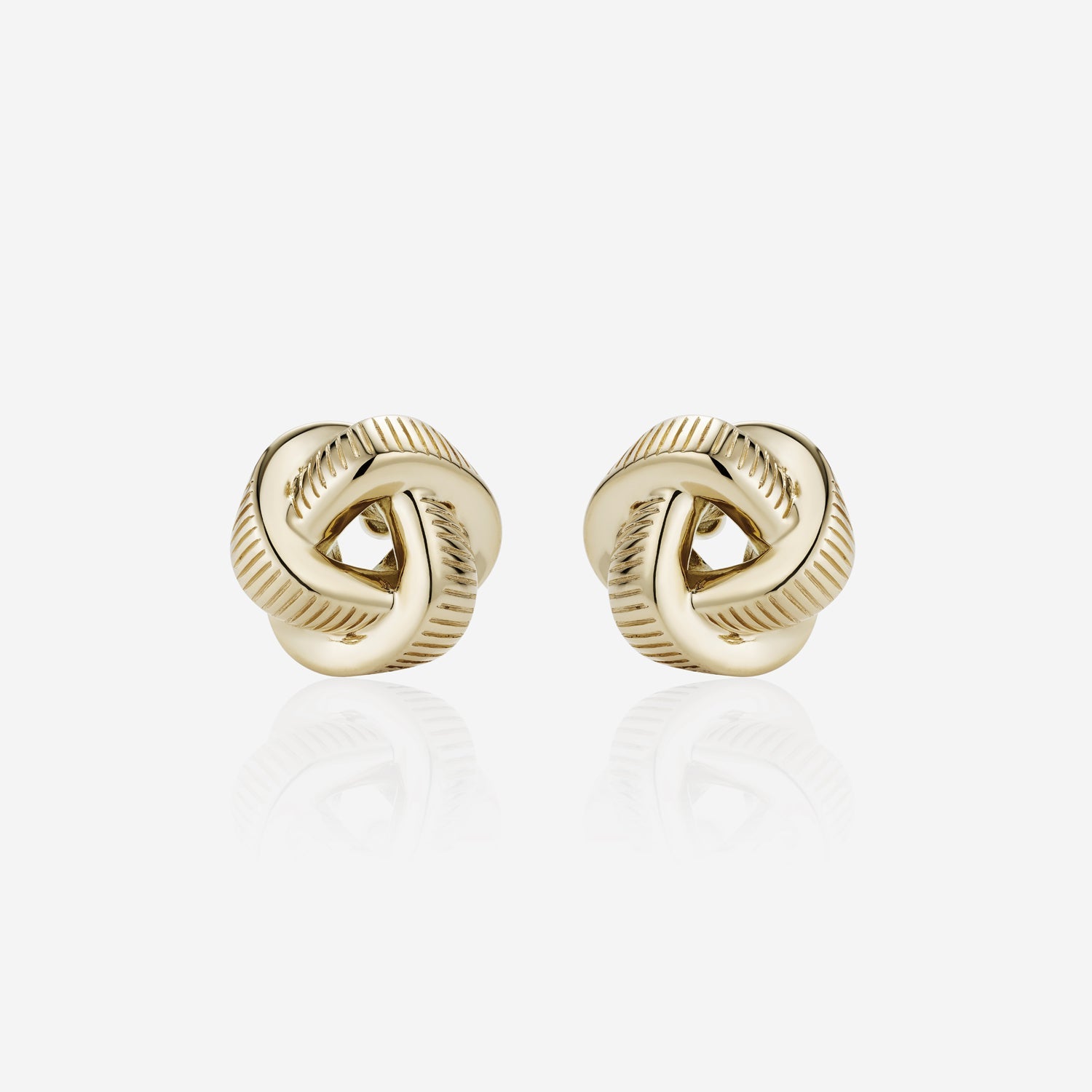 886 Royal Mint Knot Stud Earrings 9ct Yellow Gold