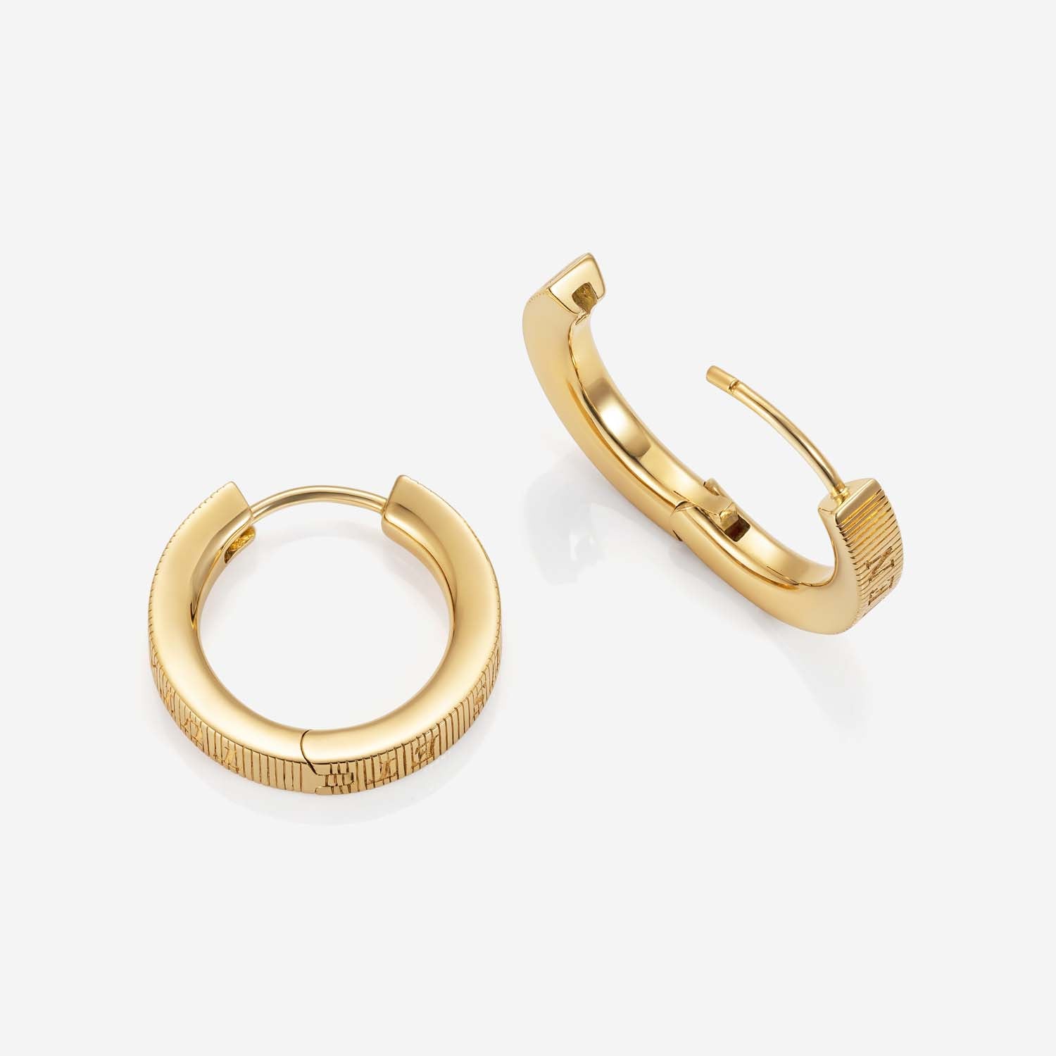 886 Royal Mint Earrings Tutamen Medium Hoop Earrings 18ct Yellow Gold