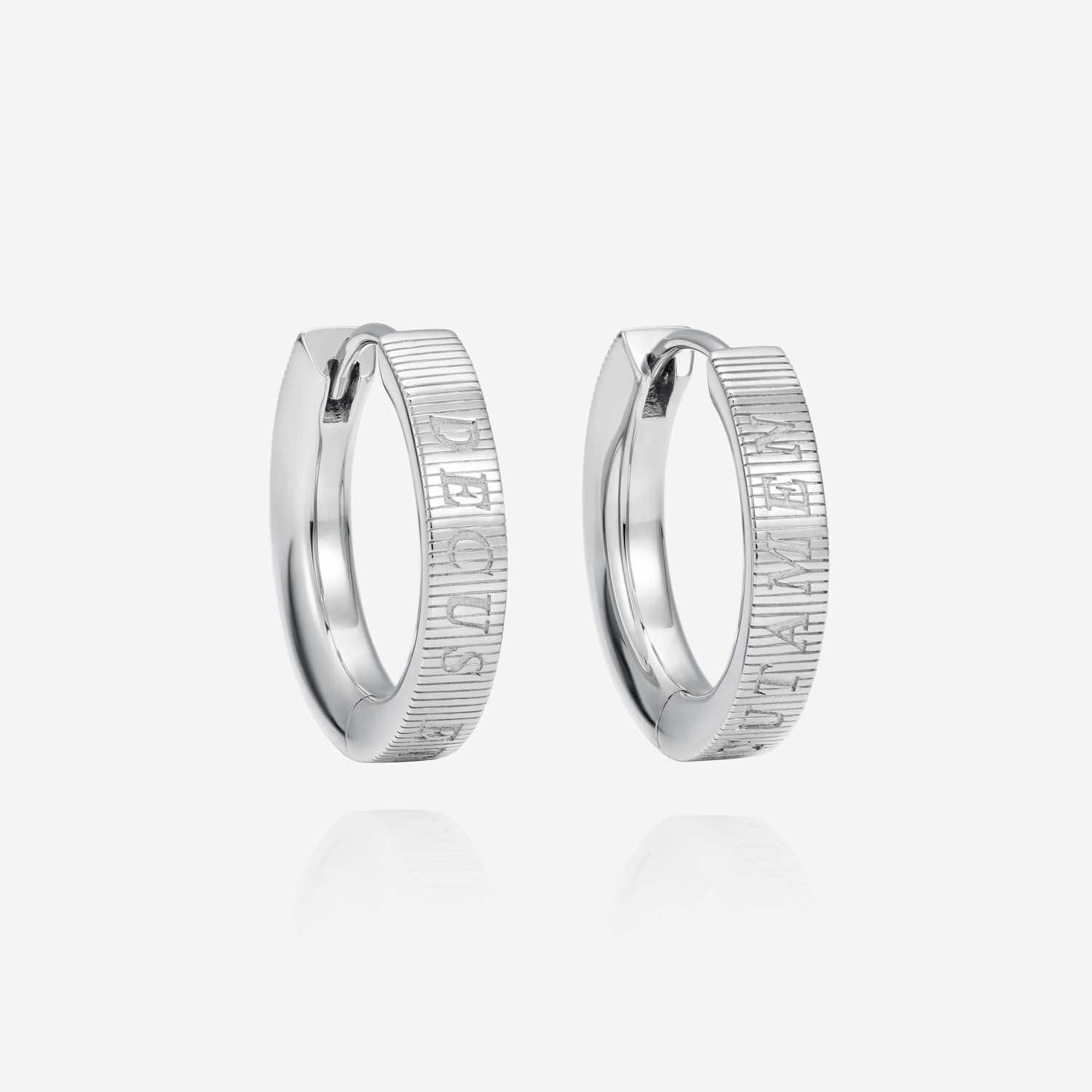 886 Royal Mint Earrings Tutamen Medium Hoop Earrings Silver