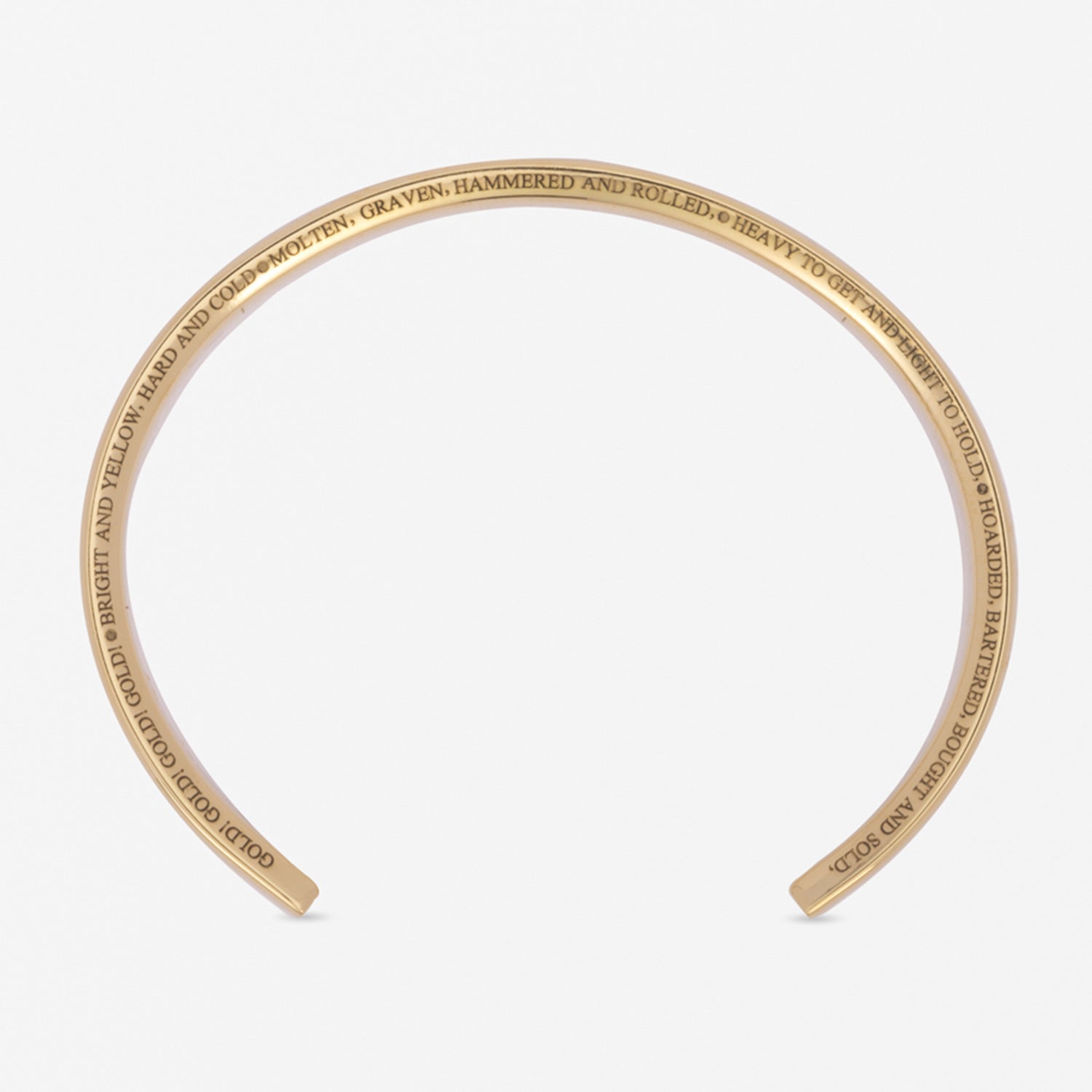 886 Royal Mint Bracelets 886 Bold Poem Cuff in 18ct Yellow Gold