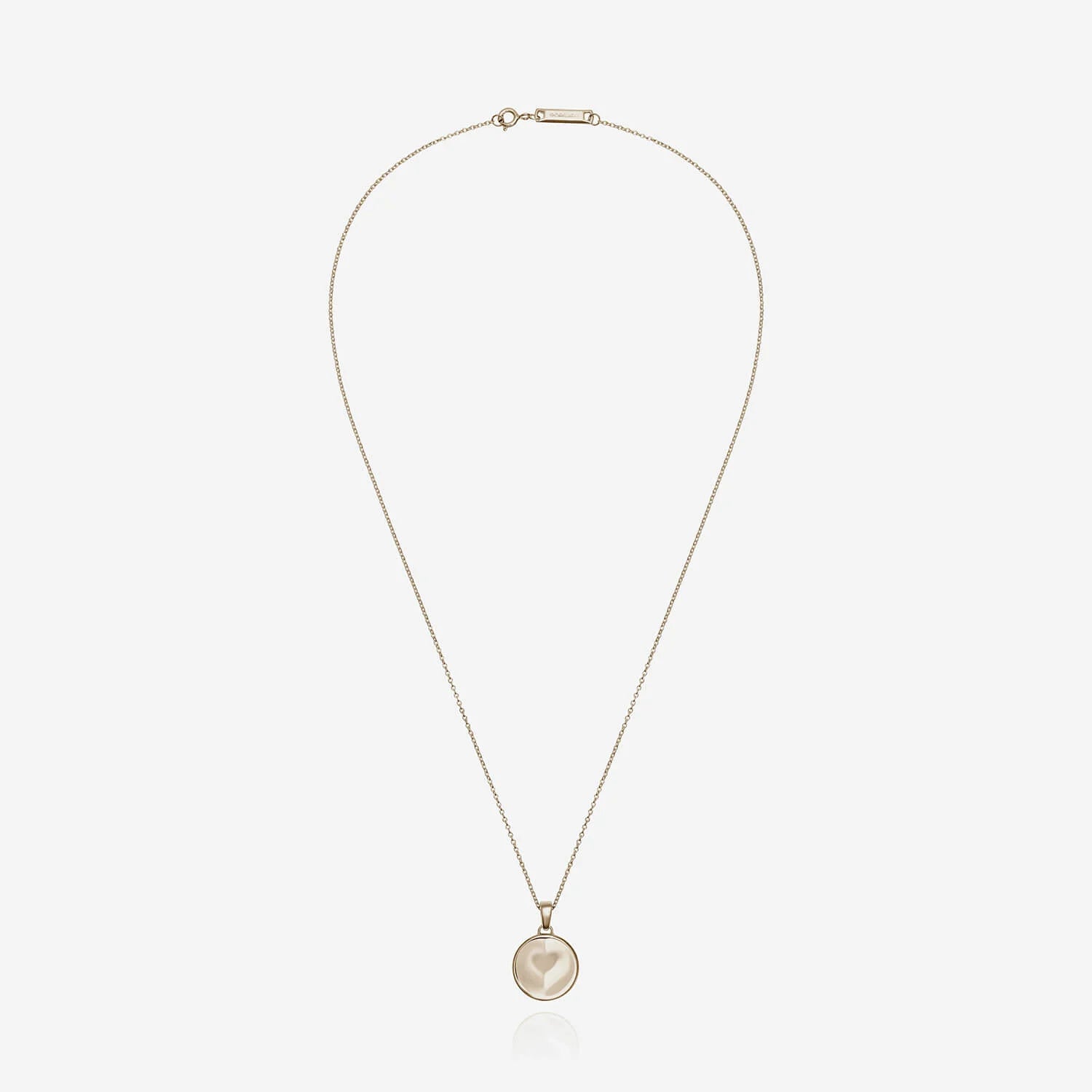 886 Royal Mint Necklaces 886 Caustic Heart Pendant with Chain in 9ct Yellow Gold