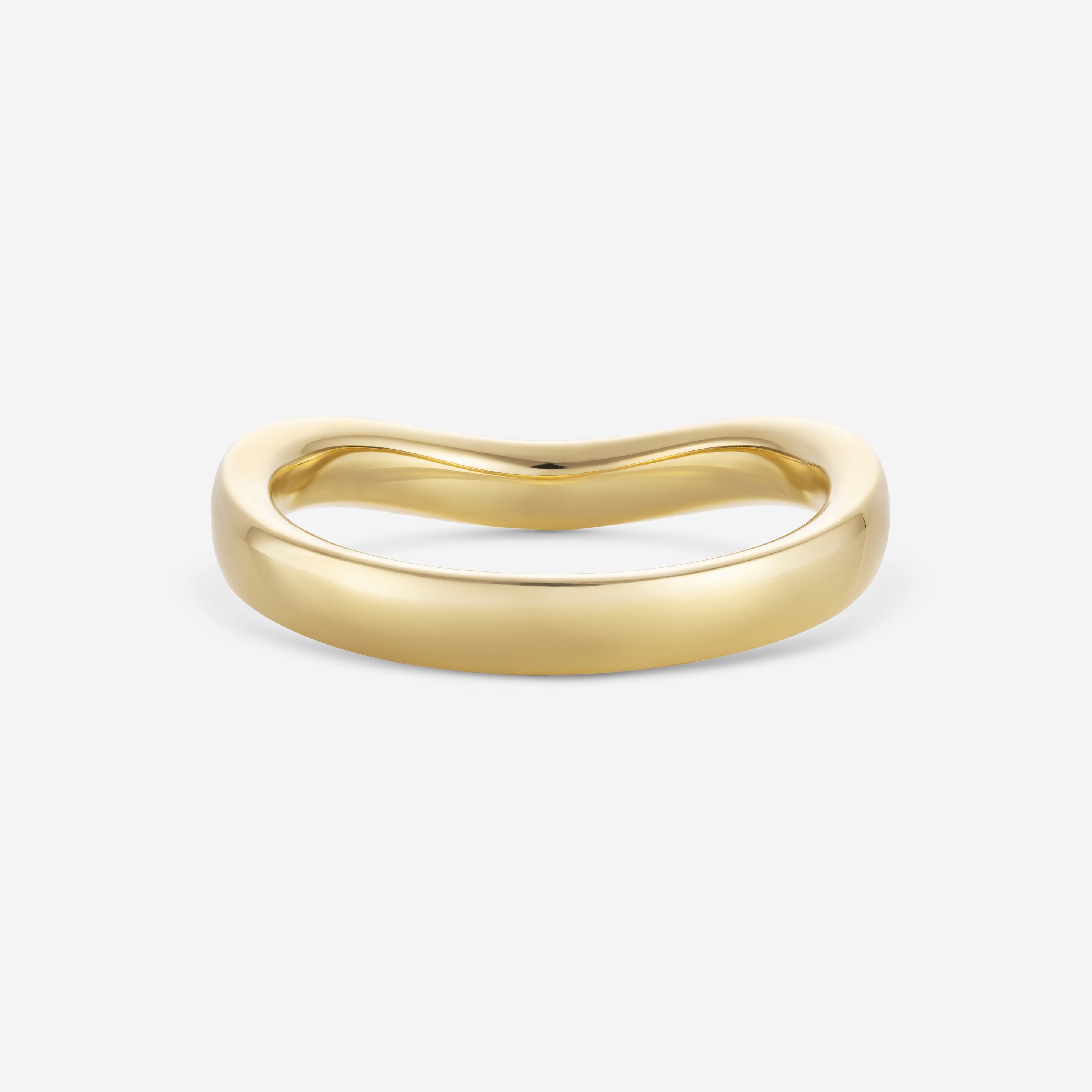 886 Royal Mint Rings Curved Band Ring, 18ct Yellow Gold