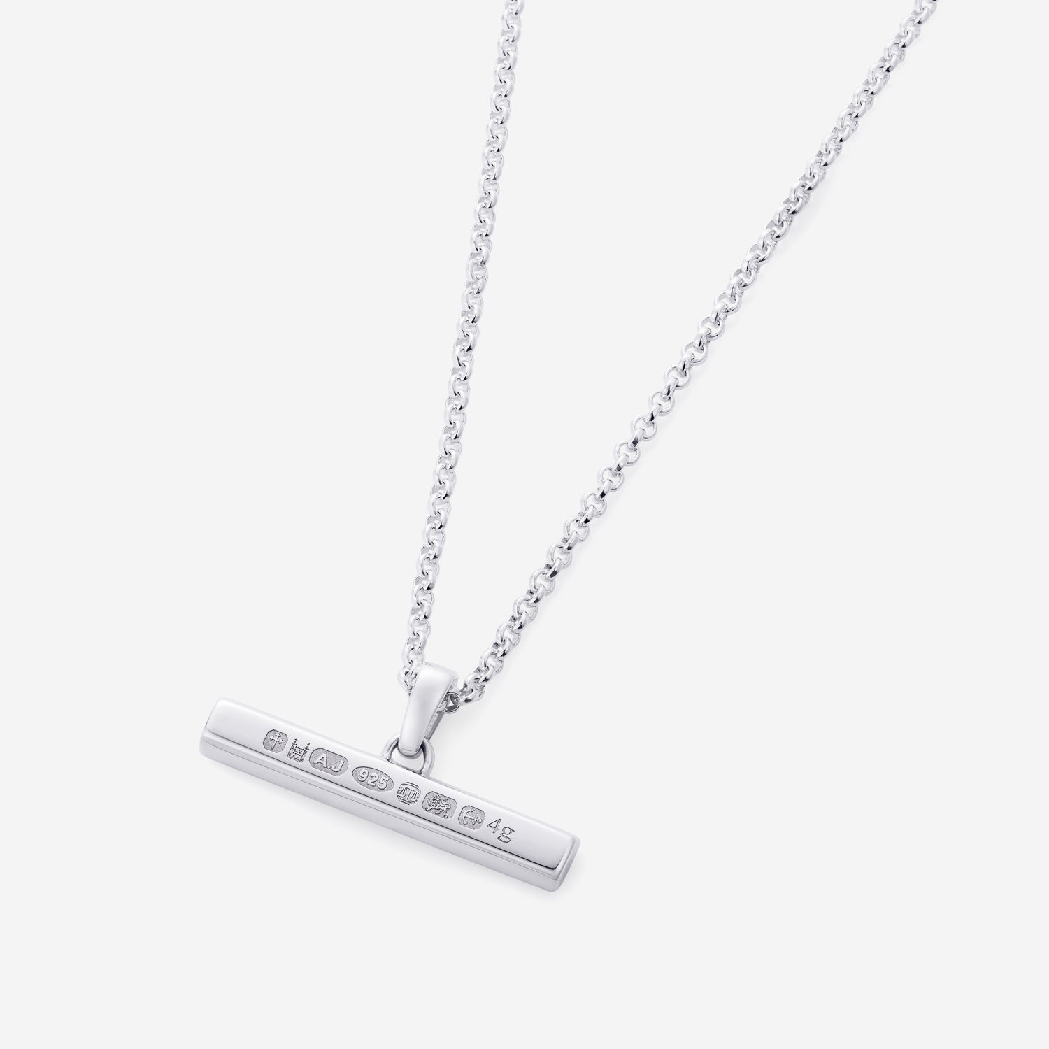 thumbnail interactive-video image 1 of Touch Jewellery 925 Sterling Silver Belcher Chain With T-bar & Hearts – 16 Inch / 41cm – No Stone 1 of 3