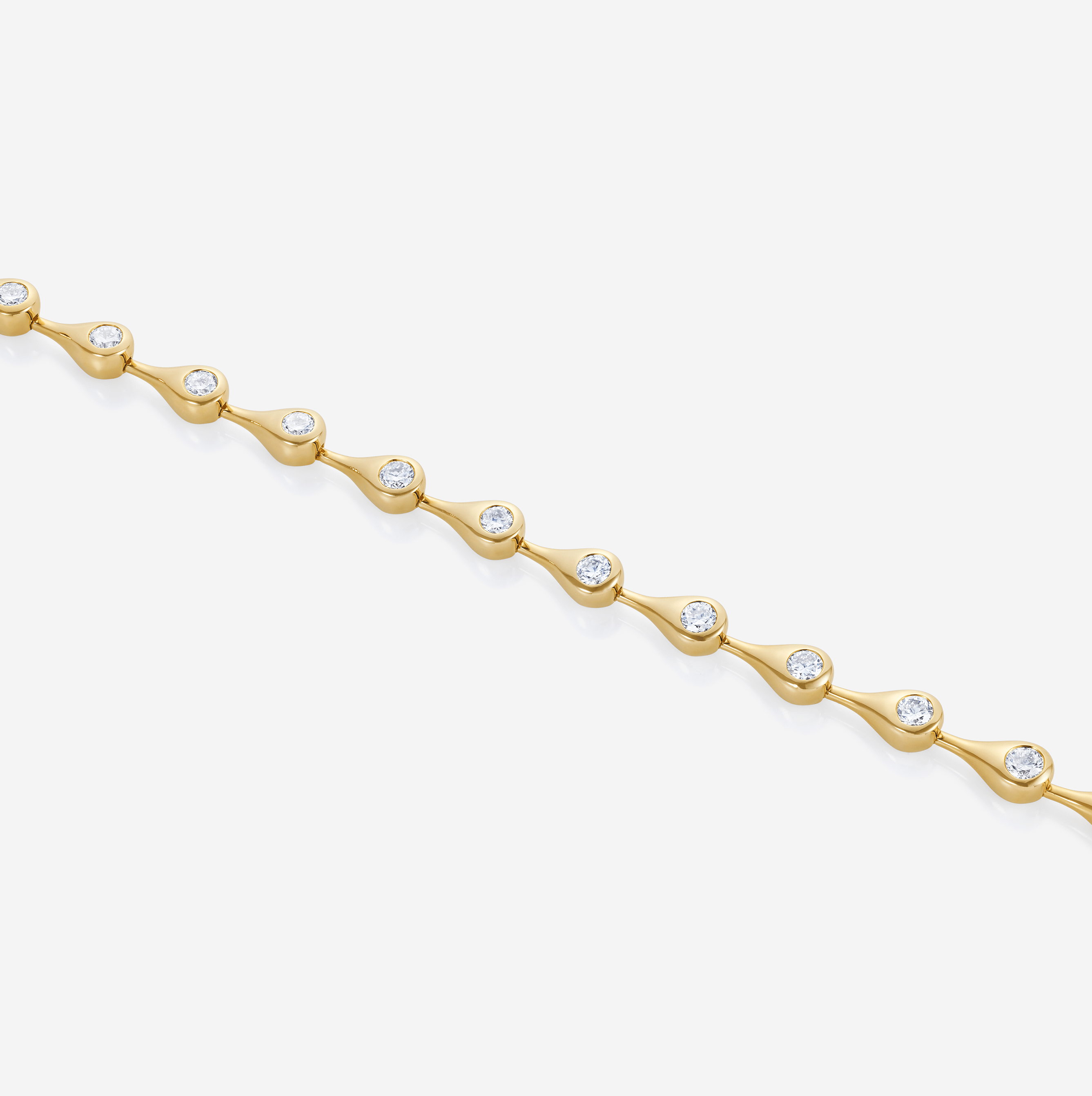 886 Royal Mint Teardrop Lab Grown Diamond Small Tennis Bracelet, 18ct Yellow Gold