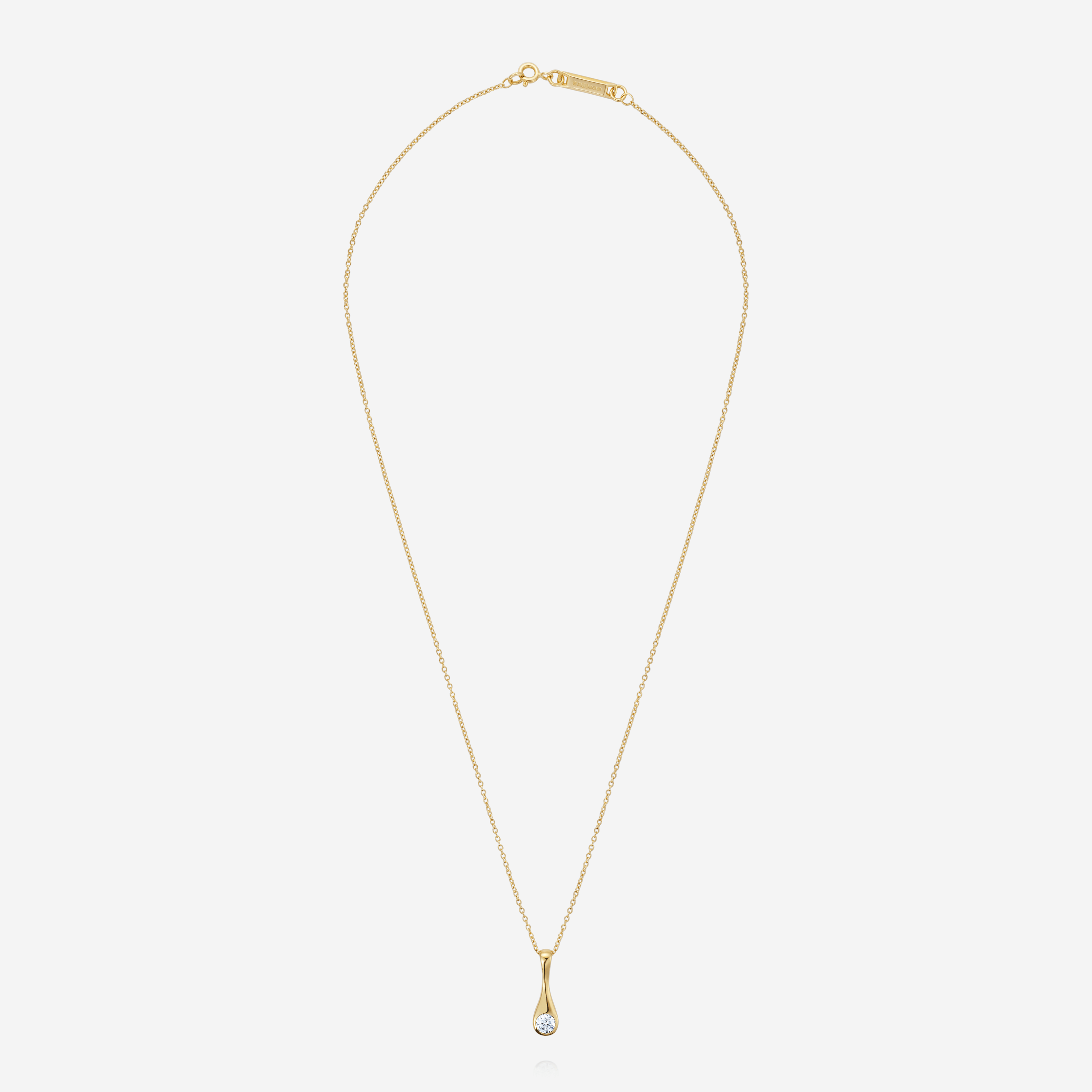 886 Royal Mint Pendants & Charms Teardrop Lab Grown Diamond Small Pendant with Trace 18 inch Chain, 18ct Yellow Gold