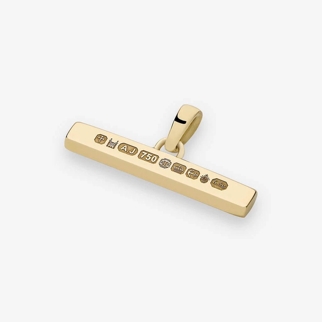886 Royal Mint Pendants & Charms 886 T-Bar Pendant in 18ct Yellow Gold
