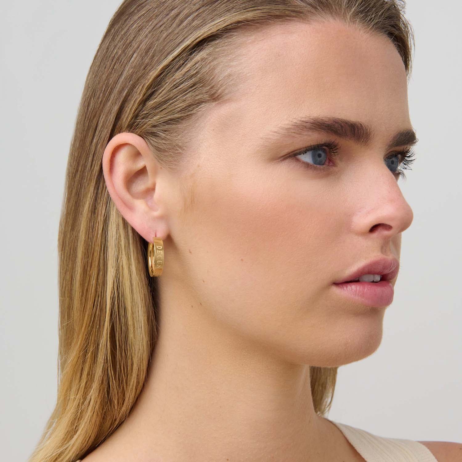 886 Royal Mint Earrings Tutamen Large Hoop Earrings 9ct Yellow Gold