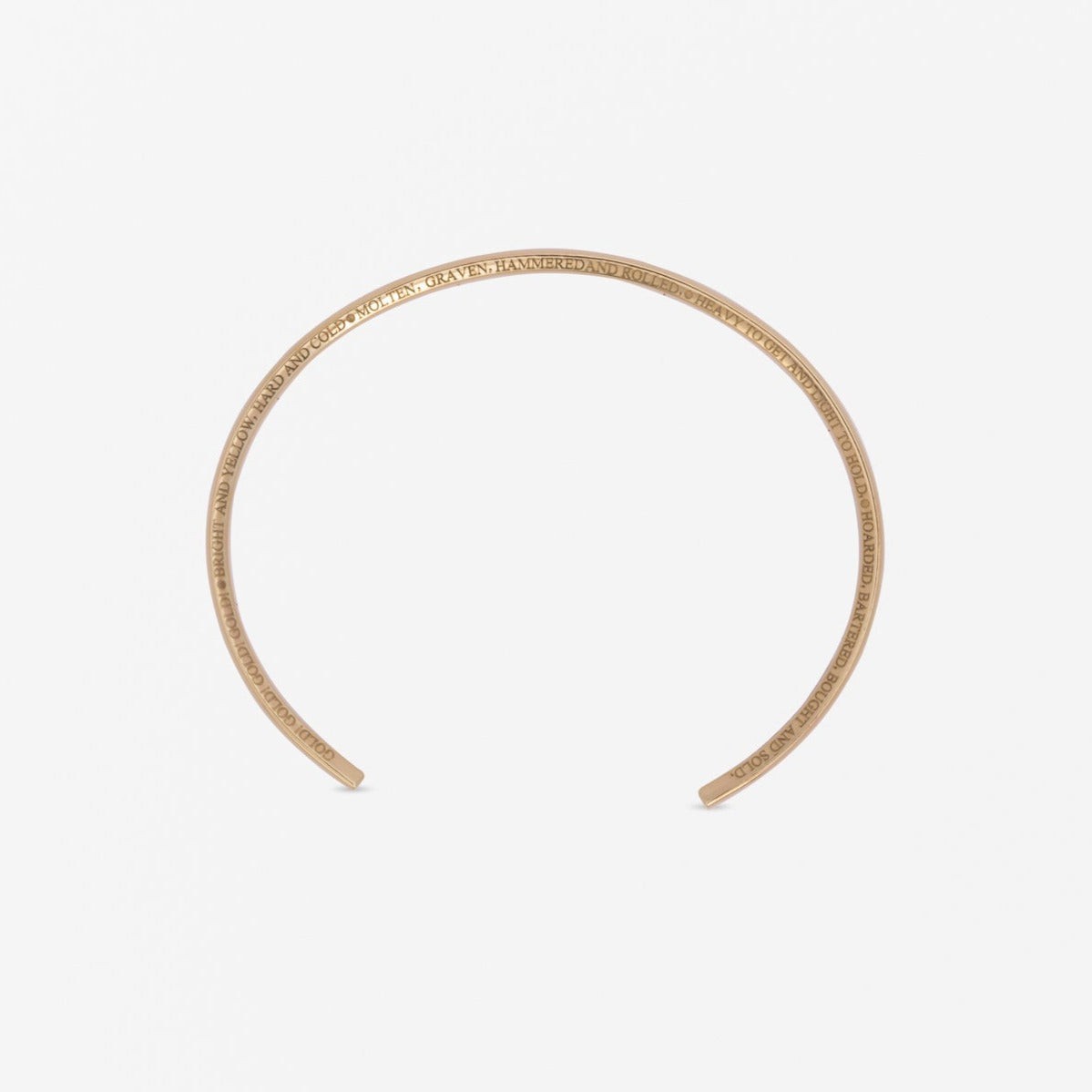 886 Royal Mint Bracelet 886 Fine Poem Cuff in 9ct Yellow Gold