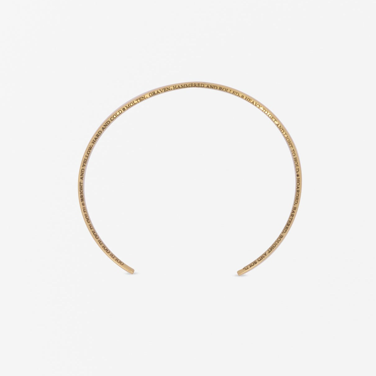 886 Royal Mint Bracelets 886 Fine Poem Cuff in 18ct Yellow Gold